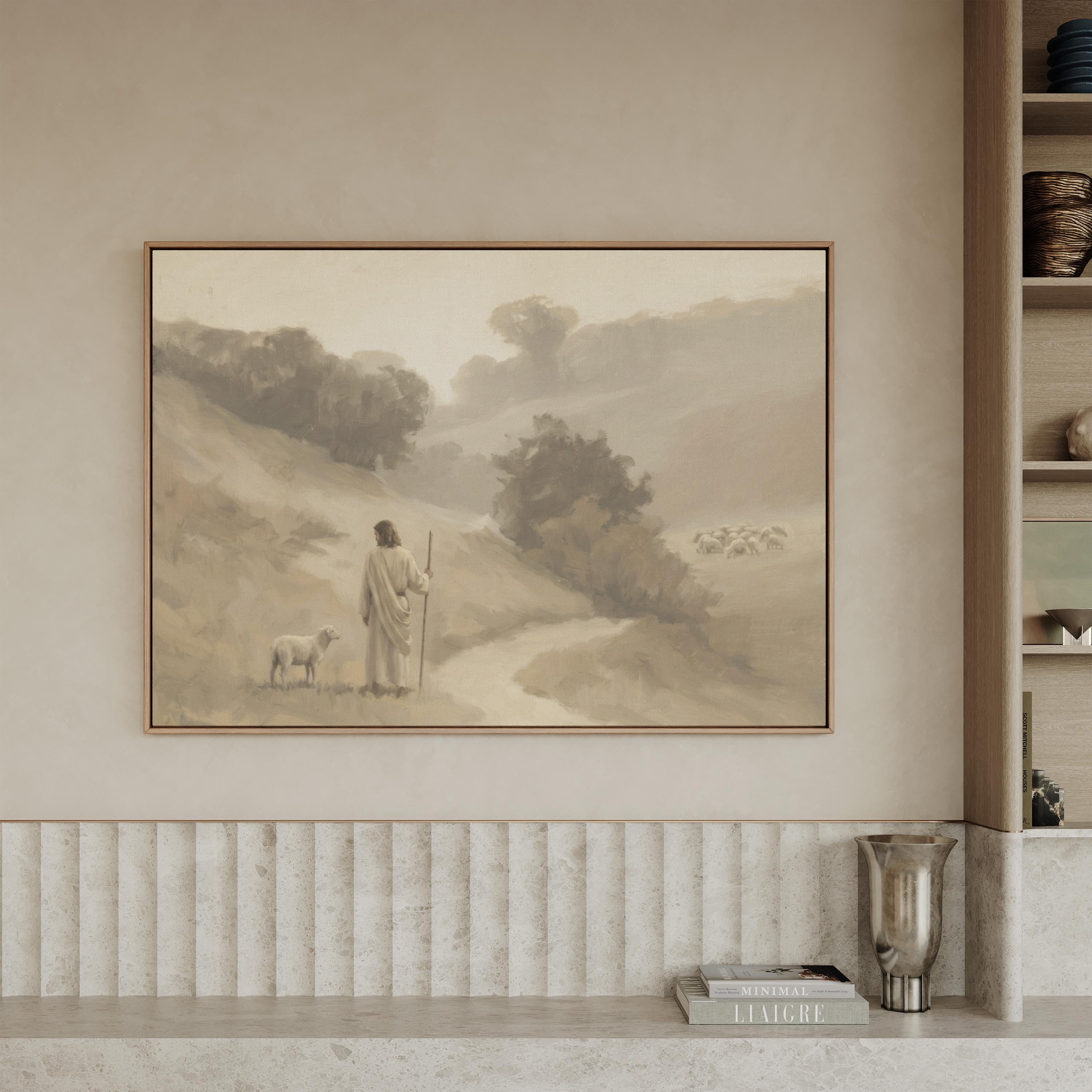 Be Still Canvas | Dusk Path Hollow Christian Wall Art Print | Moody Christian Wall Art | Faith Gift | F0004