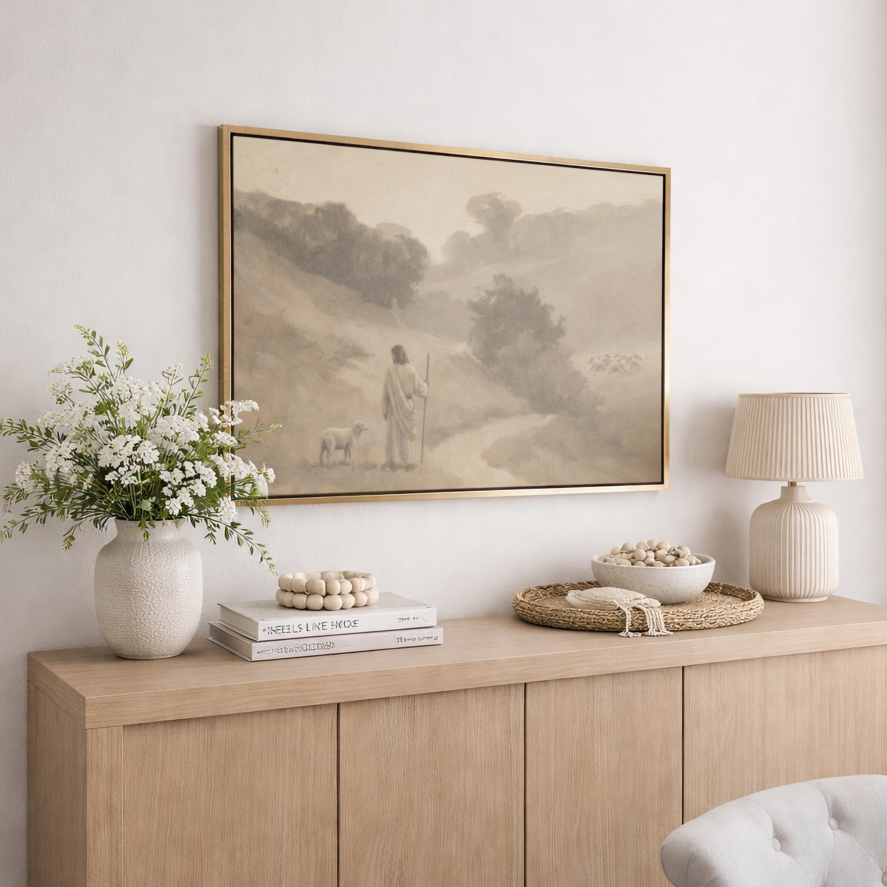 Be Still Canvas | Dusk Path Hollow Christian Wall Art Print | Moody Christian Wall Art | Faith Gift | F0004