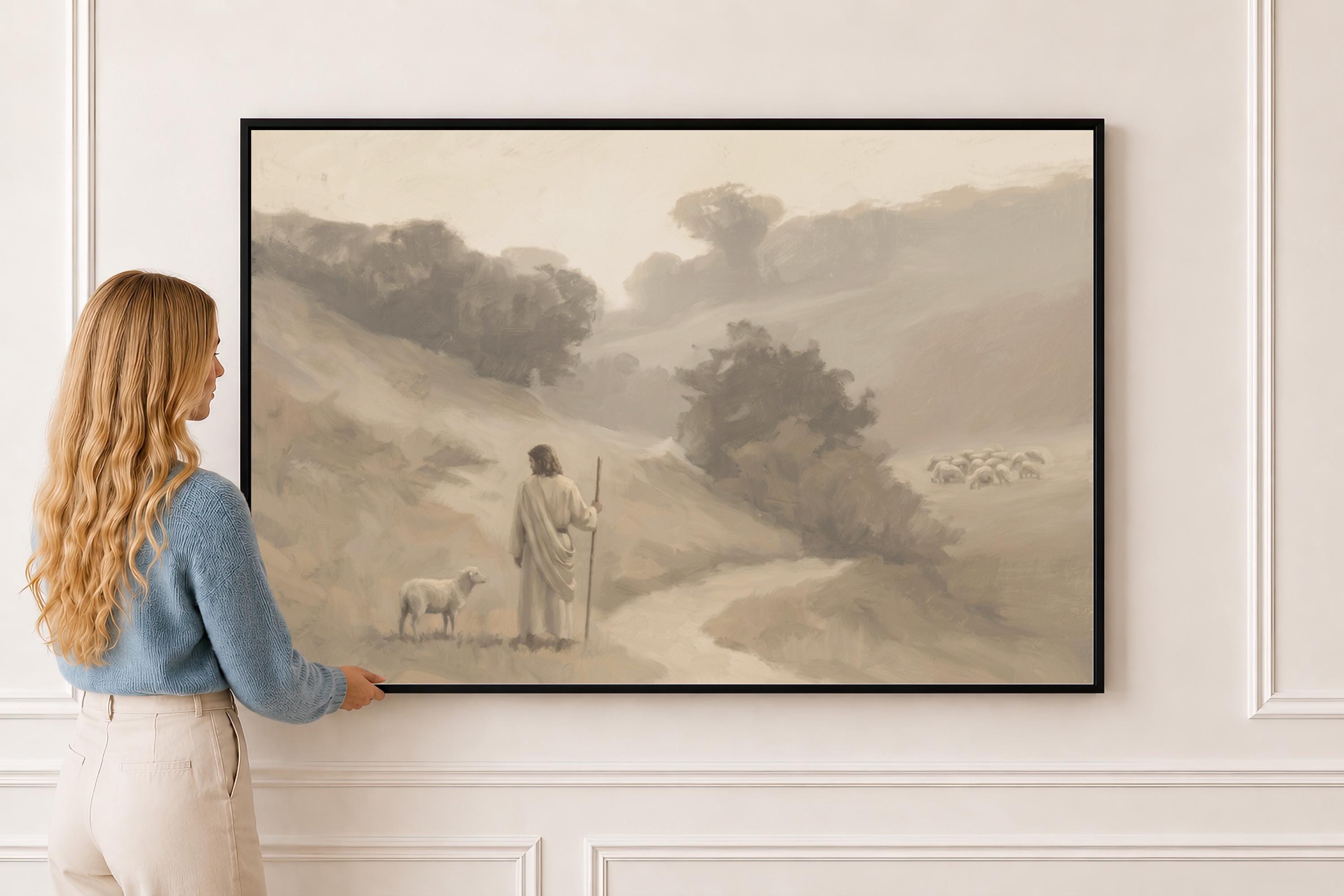 Be Still Canvas | Dusk Path Hollow Christian Wall Art Print | Moody Christian Wall Art | Faith Gift | F0004