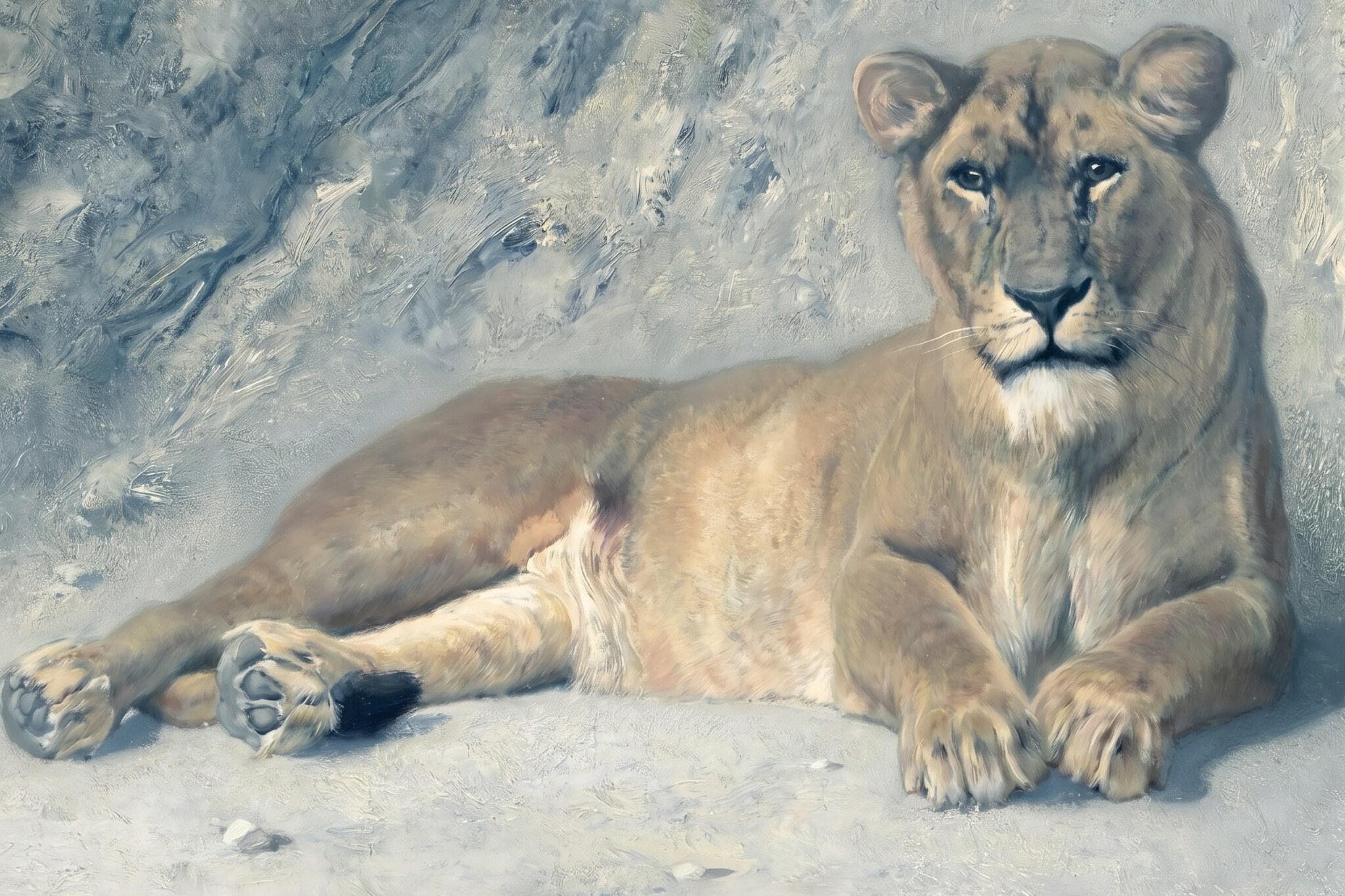 Strong and Courageous Lion Christian Wall Art Print | P0034