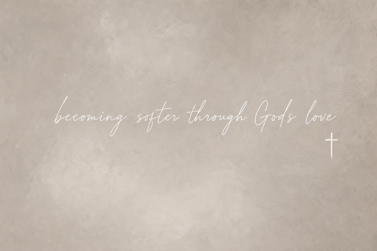 Softened by Love Canvas | Becoming Softer Through His Love Framed Canvas Christian Wall Art | Faith Gift for Her | C0015