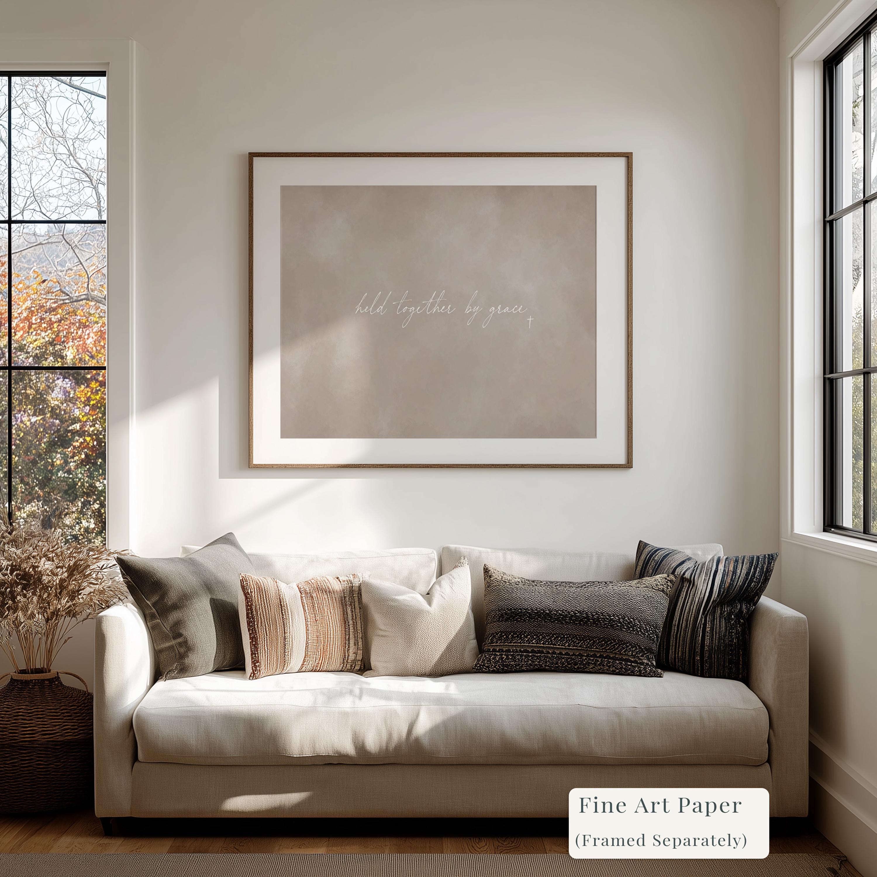 Held by Grace Canvas | Held Together by Grace Framed Canvas Christian Wall Art | Faith Gift for Her | C0001