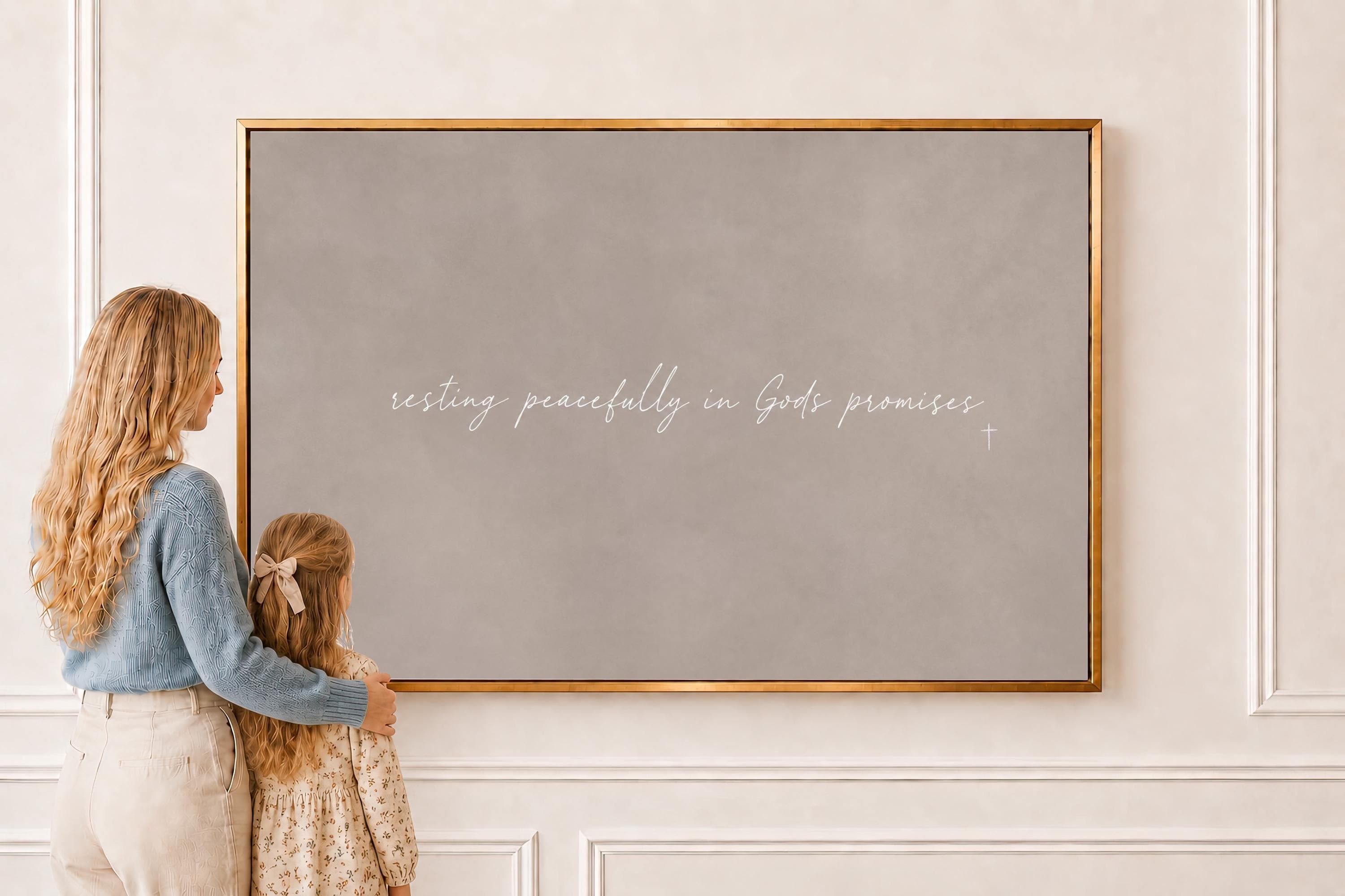 Resting in God Canvas | Resting Peacefully in God Framed Canvas Christian Wall Art | Faith Gift for Her | C0013