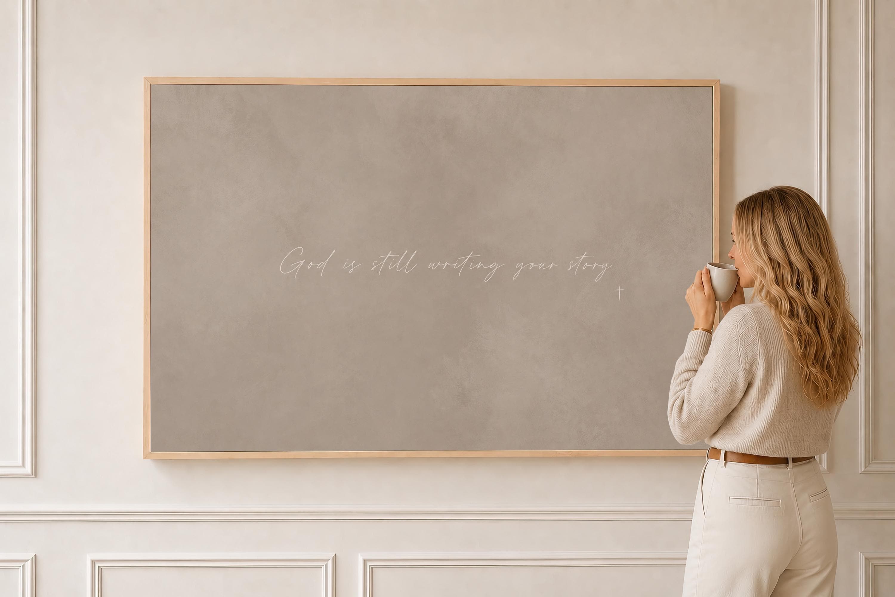 Your Story Canvas | Still Writing Your Story Framed Canvas Christian Wall Art | Faith Gift for Her | C0007