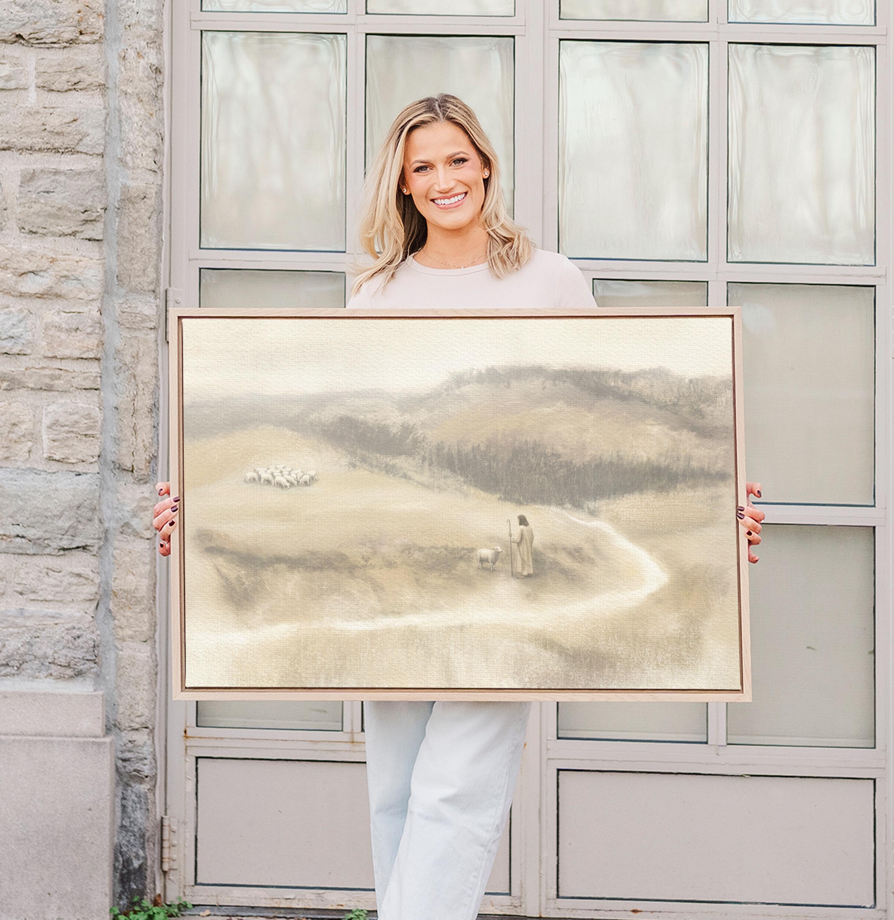 Be Still Canvas | Degas Pastel Hills Christian Wall Art Print | Impressionist Christian Wall Art | Faith Gift | F0003