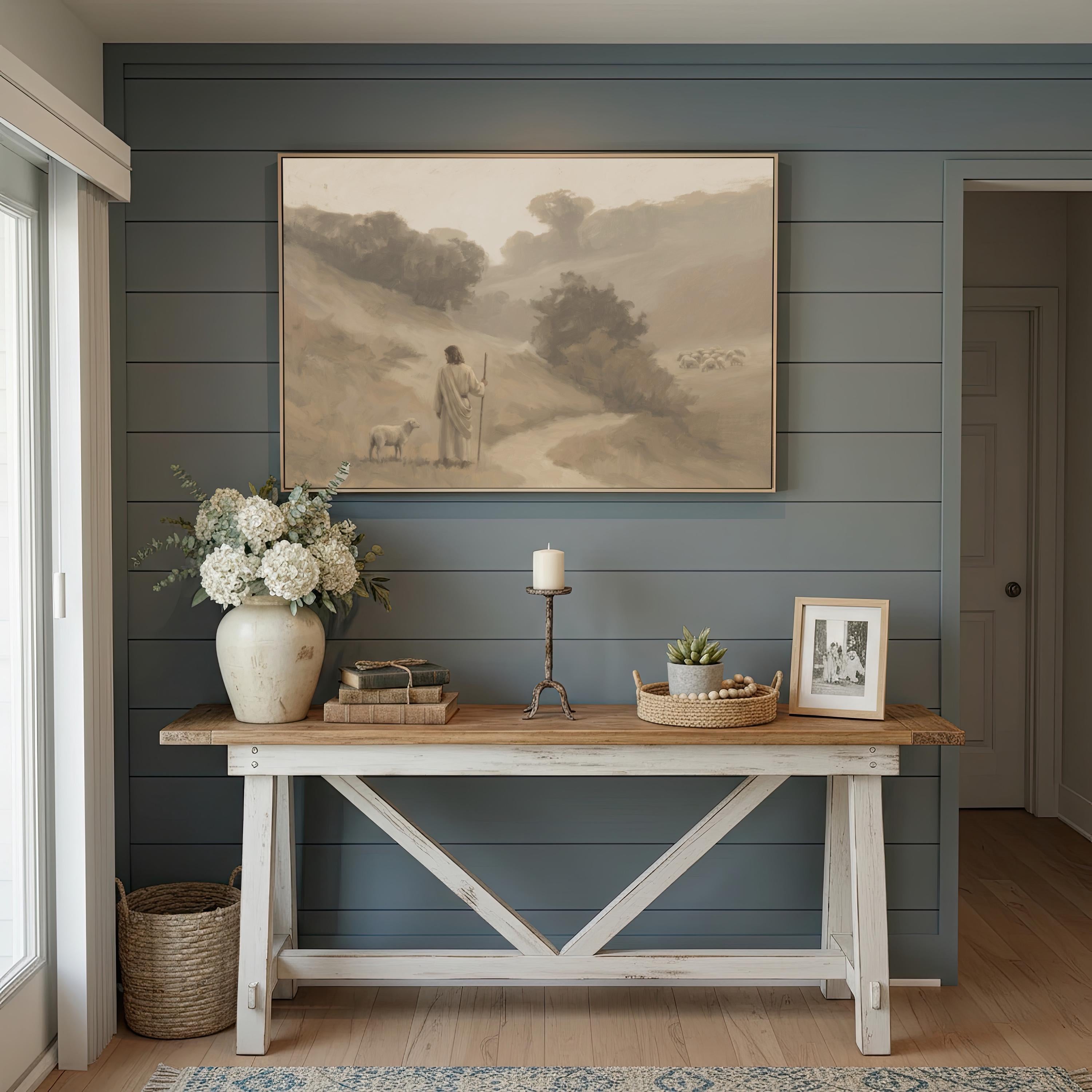 Be Still Canvas | Dusk Path Hollow Christian Wall Art Print | Moody Christian Wall Art | Faith Gift | F0004