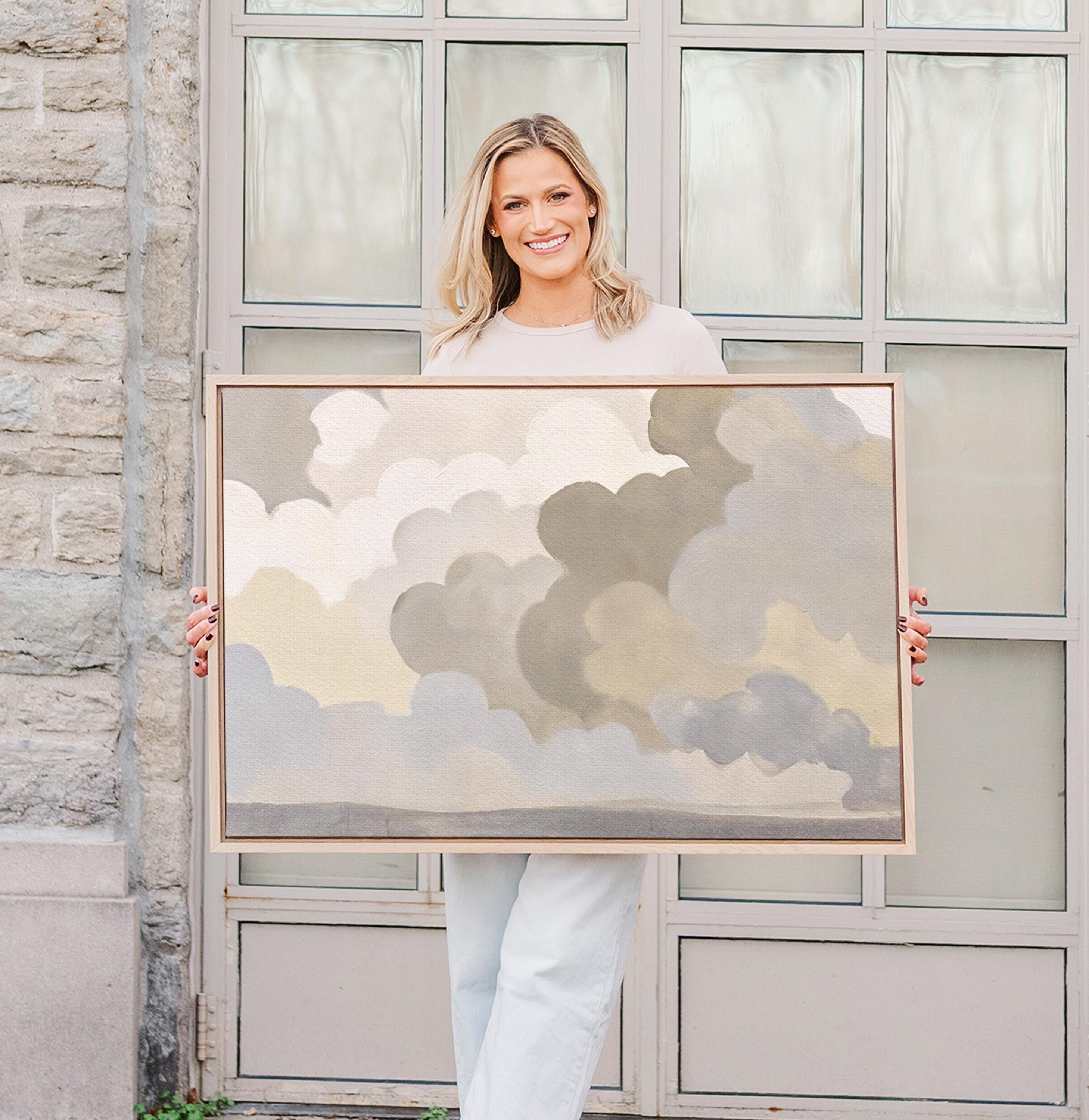 Soft Cloud Nursery Print – Watercolor Sky Wall Art – Gender Neutral Baby Room Decor – Minimal Pastel Nursery – Baby Shower Gift