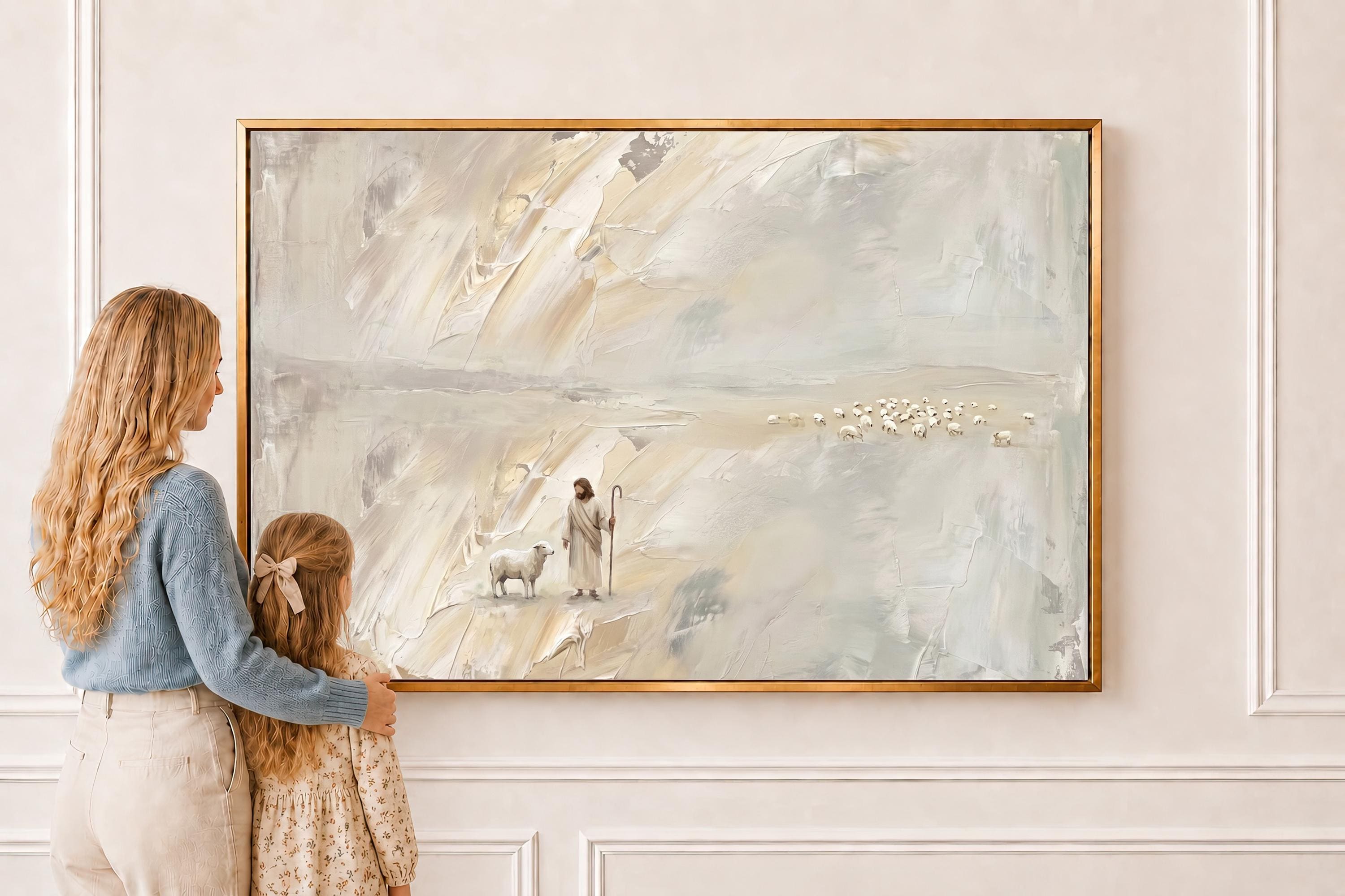 Lost Sheep Wall Art | Lost Sheep — Luke 15 | Horizon Whisper Christian Wall Art Print | L0027