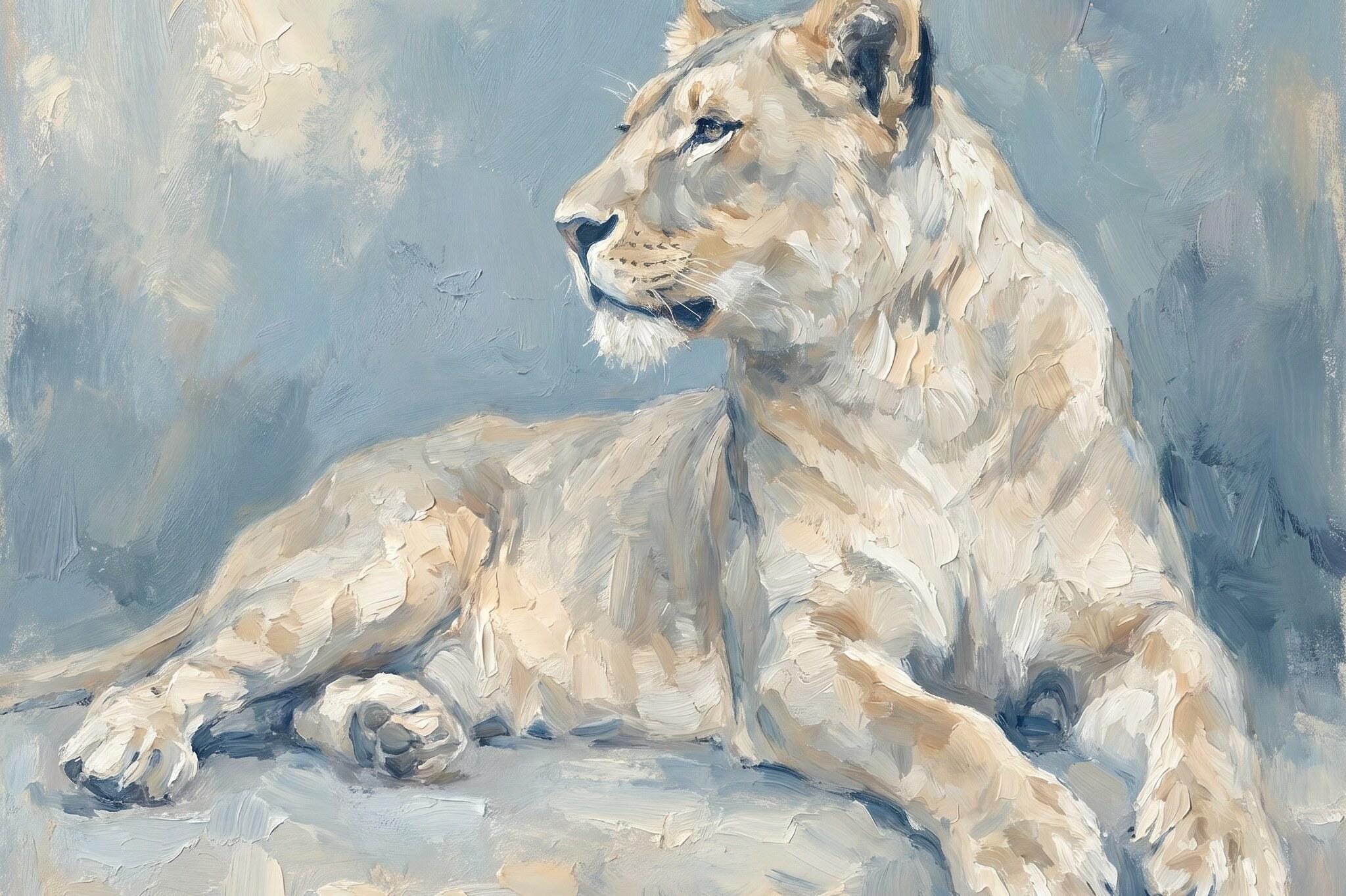 Nursery Lion and Courage Christian Wall Art Print | P0037