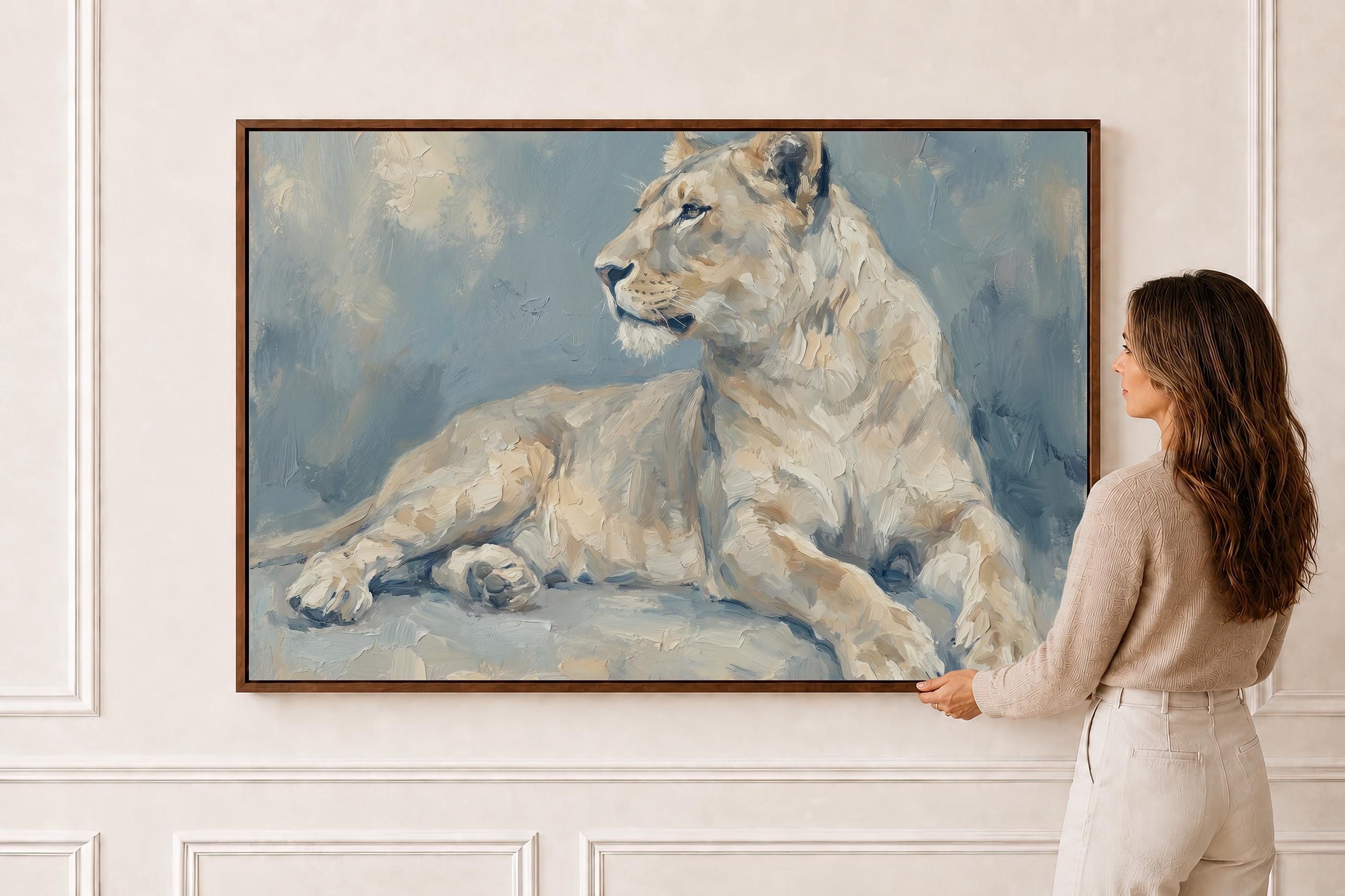 Nursery Lion and Courage Christian Wall Art Print | P0037