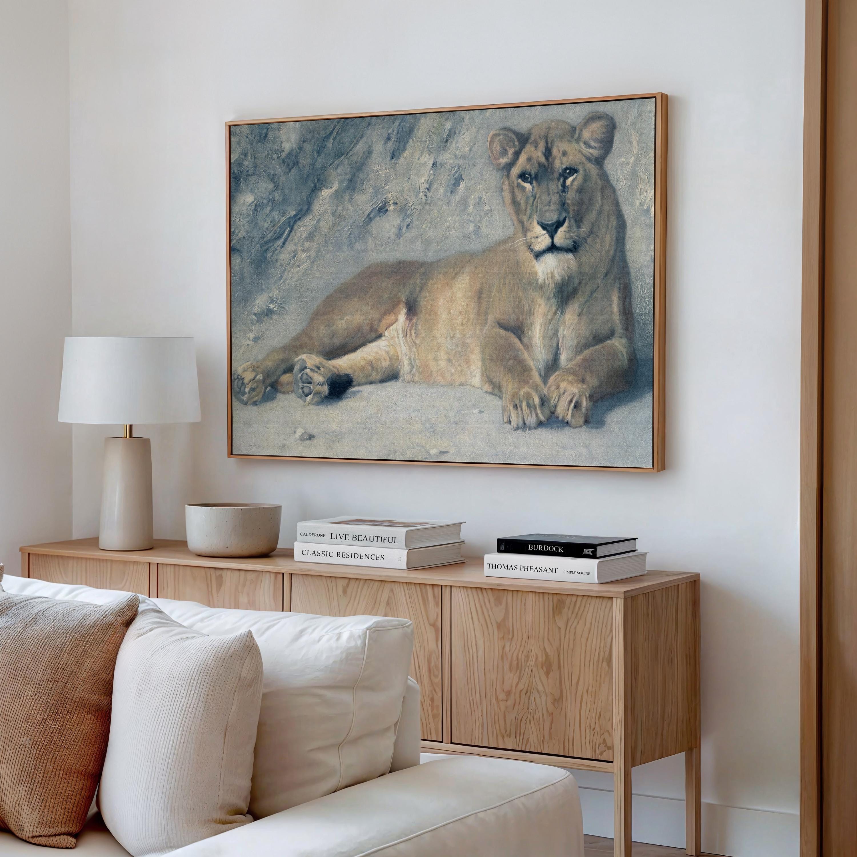 Strong and Courageous Lion Christian Wall Art Print | P0034