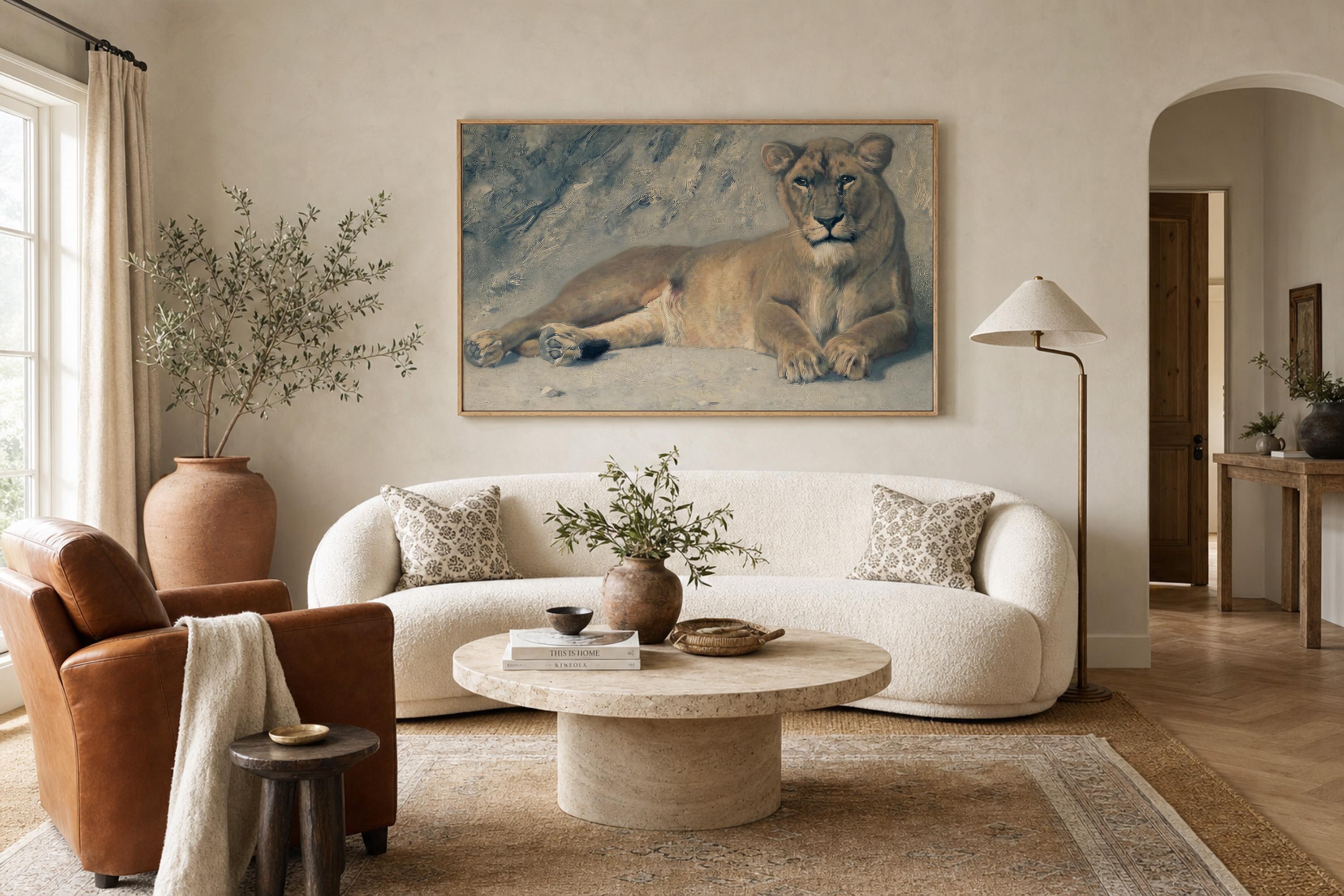 Strong and Courageous Lion Christian Wall Art Print | P0034