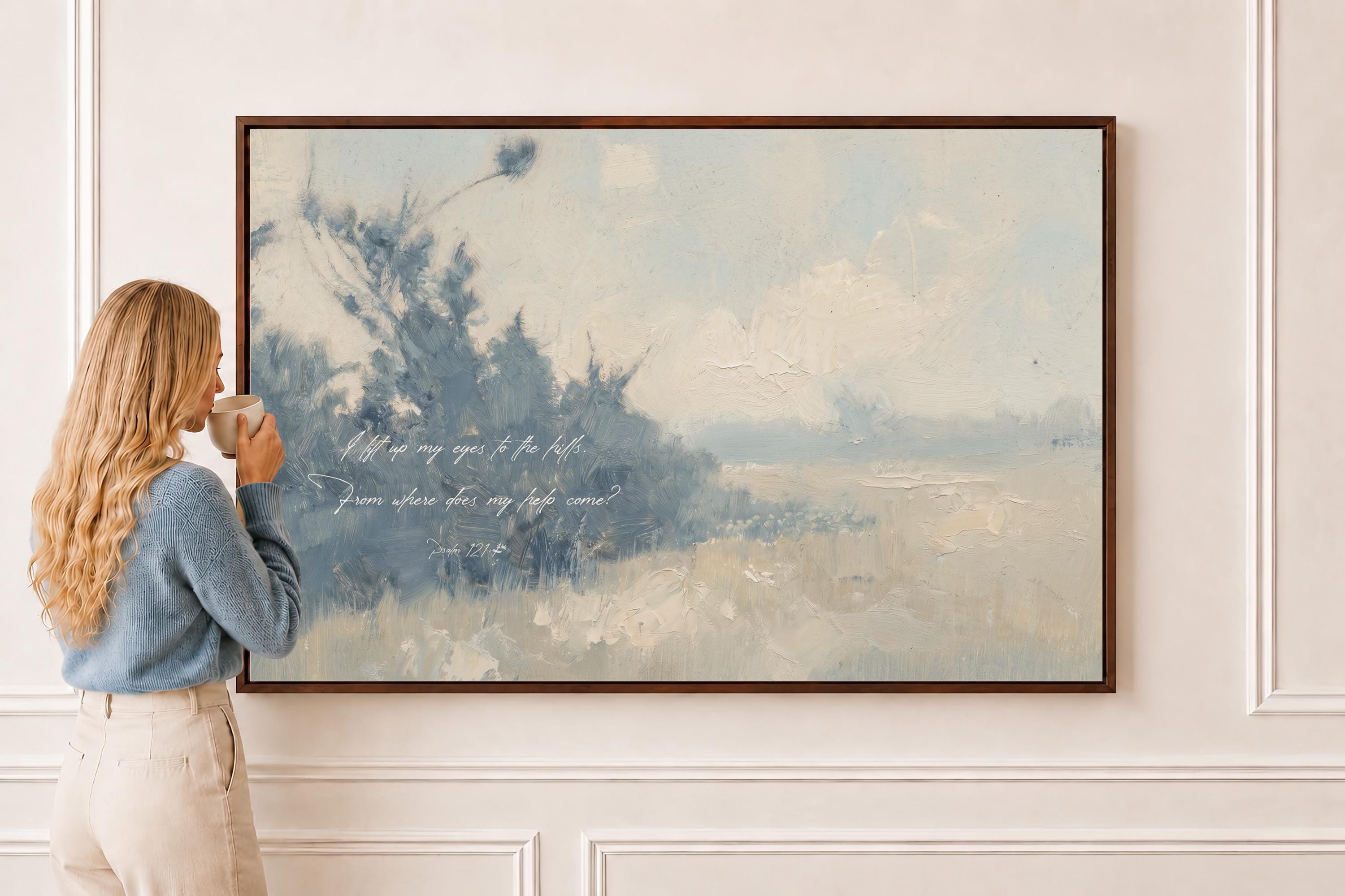 Verse Wall Art Print | Scripture Wall Art Print | Soft Christian Print Christian Wall Art Print | W0094