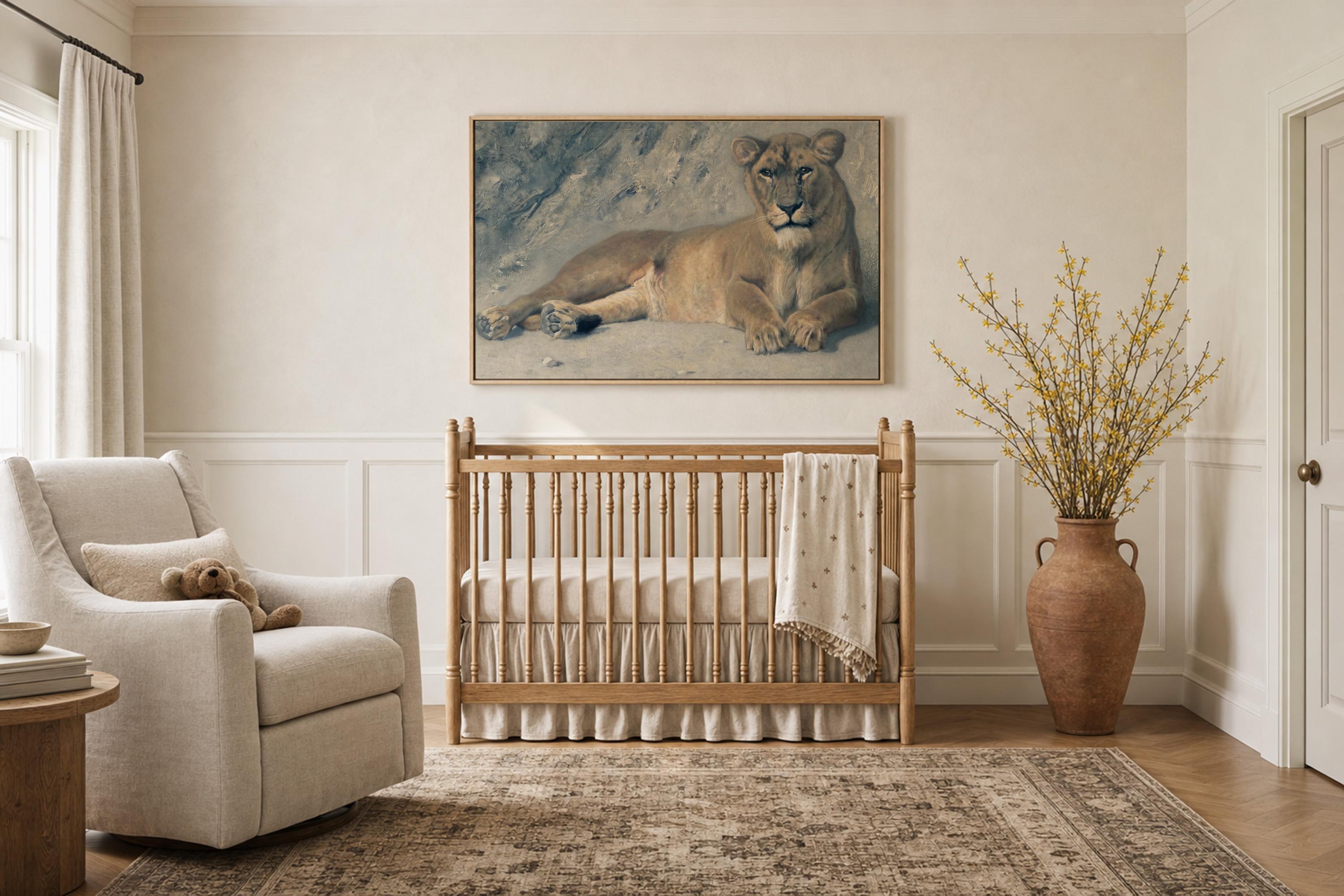 Strong and Courageous Lion Christian Wall Art Print | P0034
