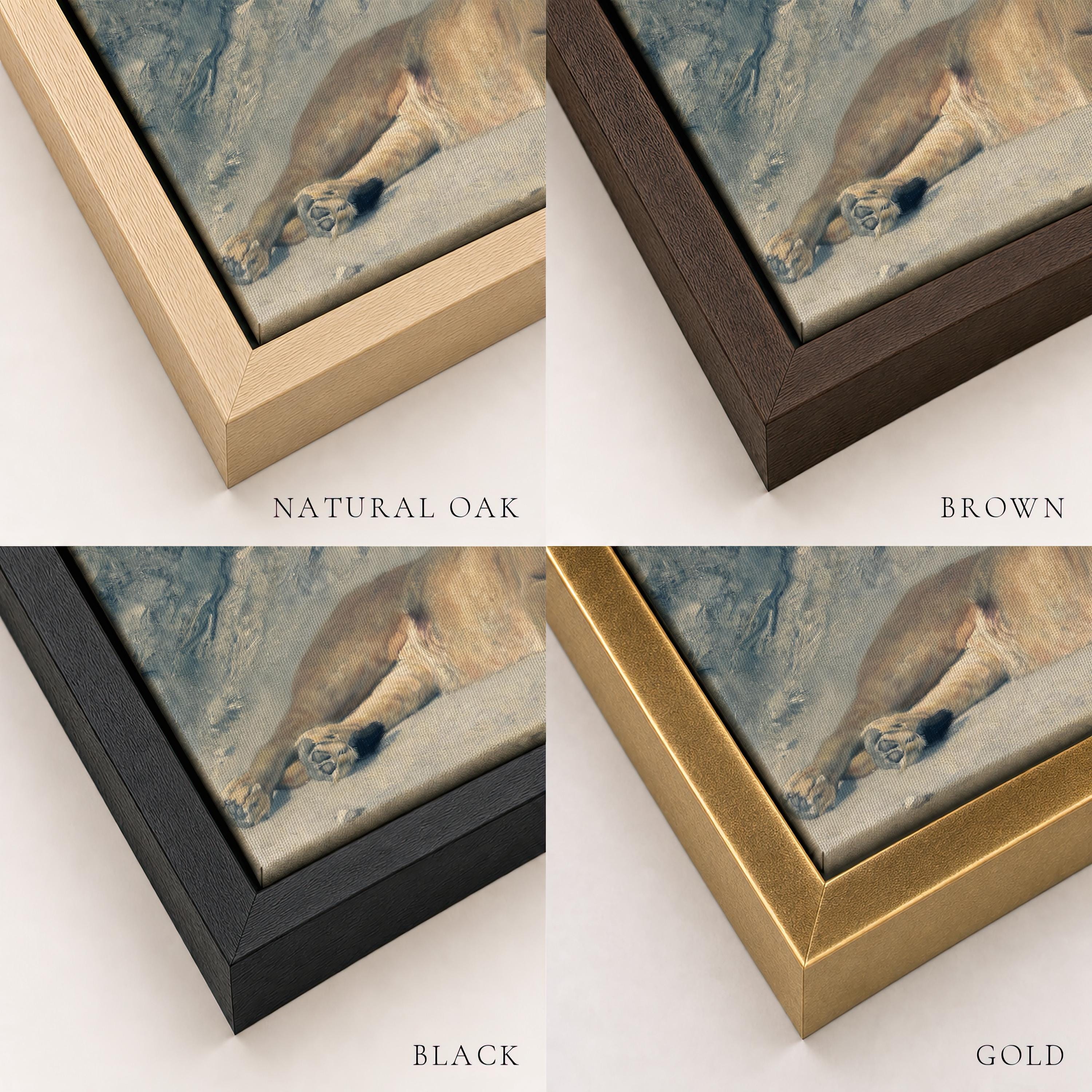 Strong and Courageous Lion Christian Wall Art Print | P0034