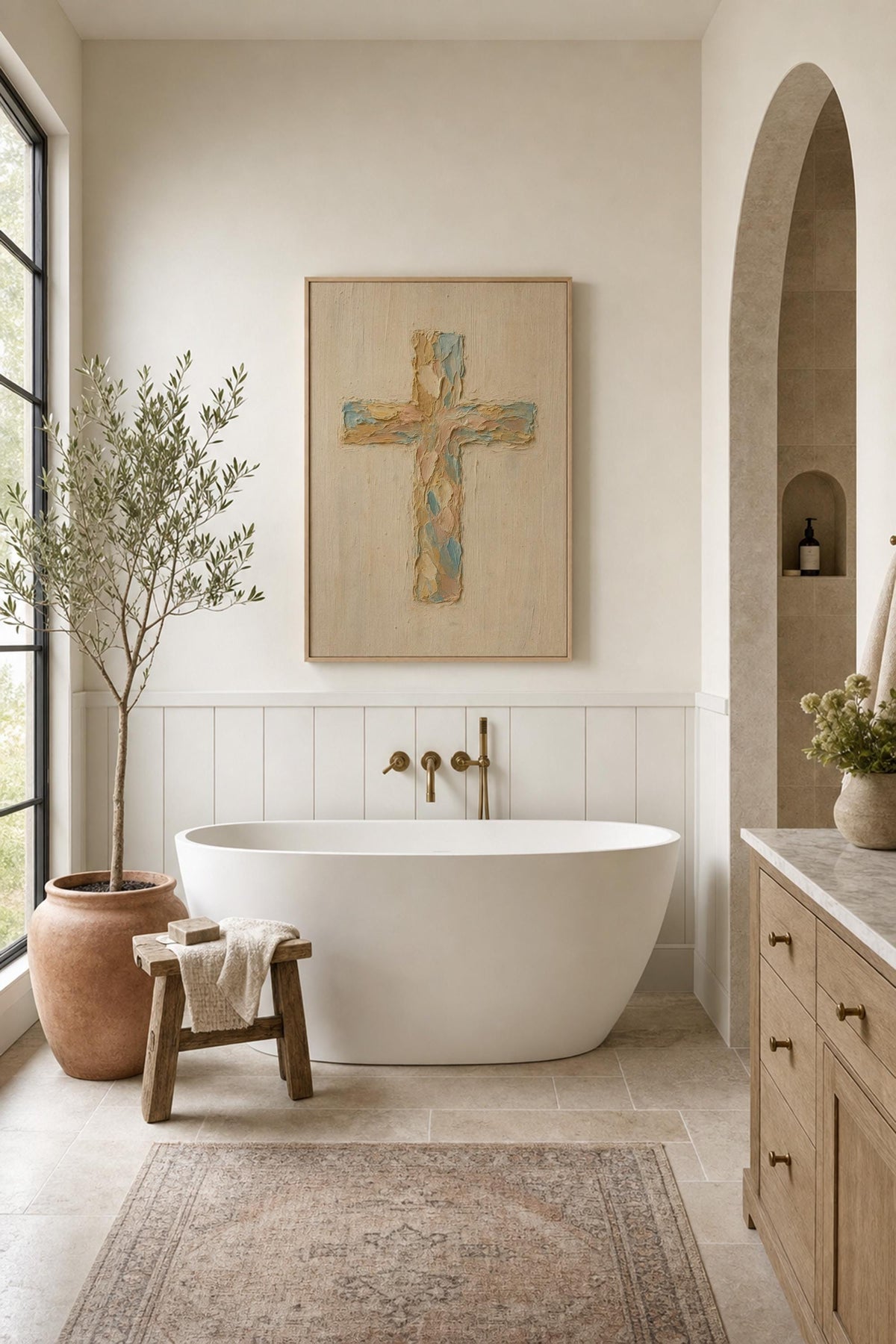 Pastel Cross — Scripture Wall Art | Product view 1