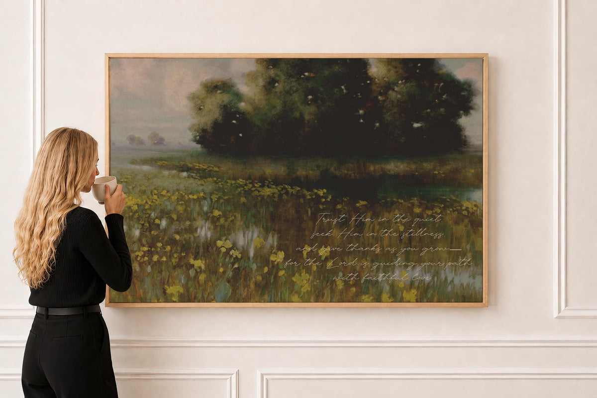 Trust Him in the Quiet — Scripture Wall Art | Product view 1