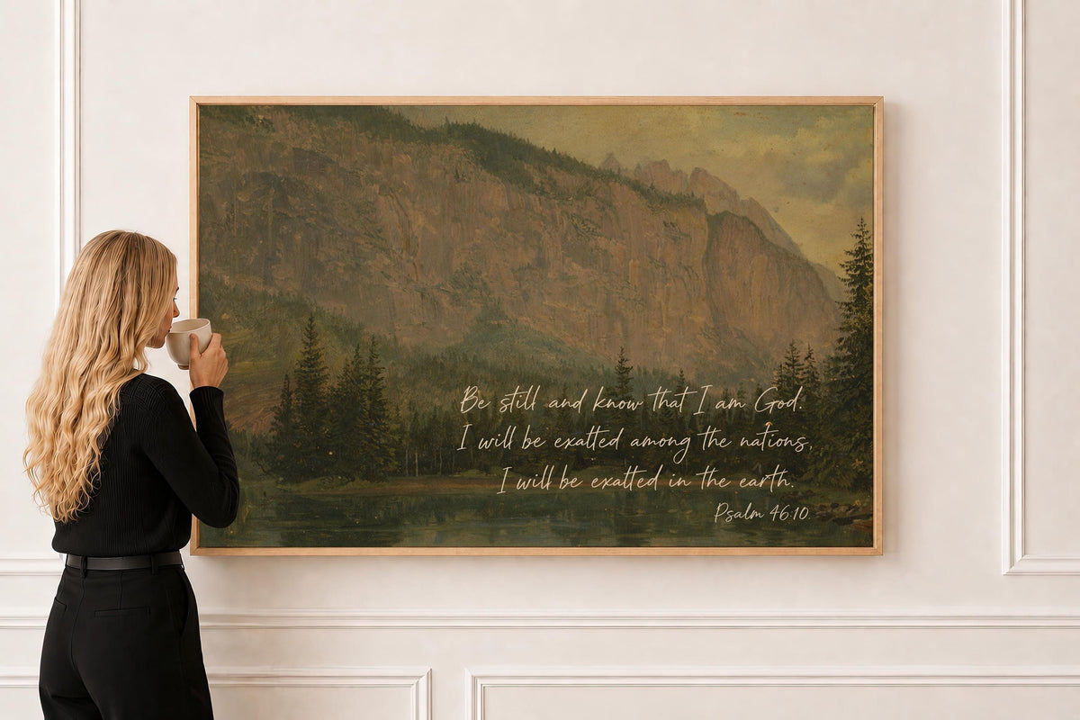 Be Still and Know, Vintage Mountain — Psalm 46:10 | Product view 1