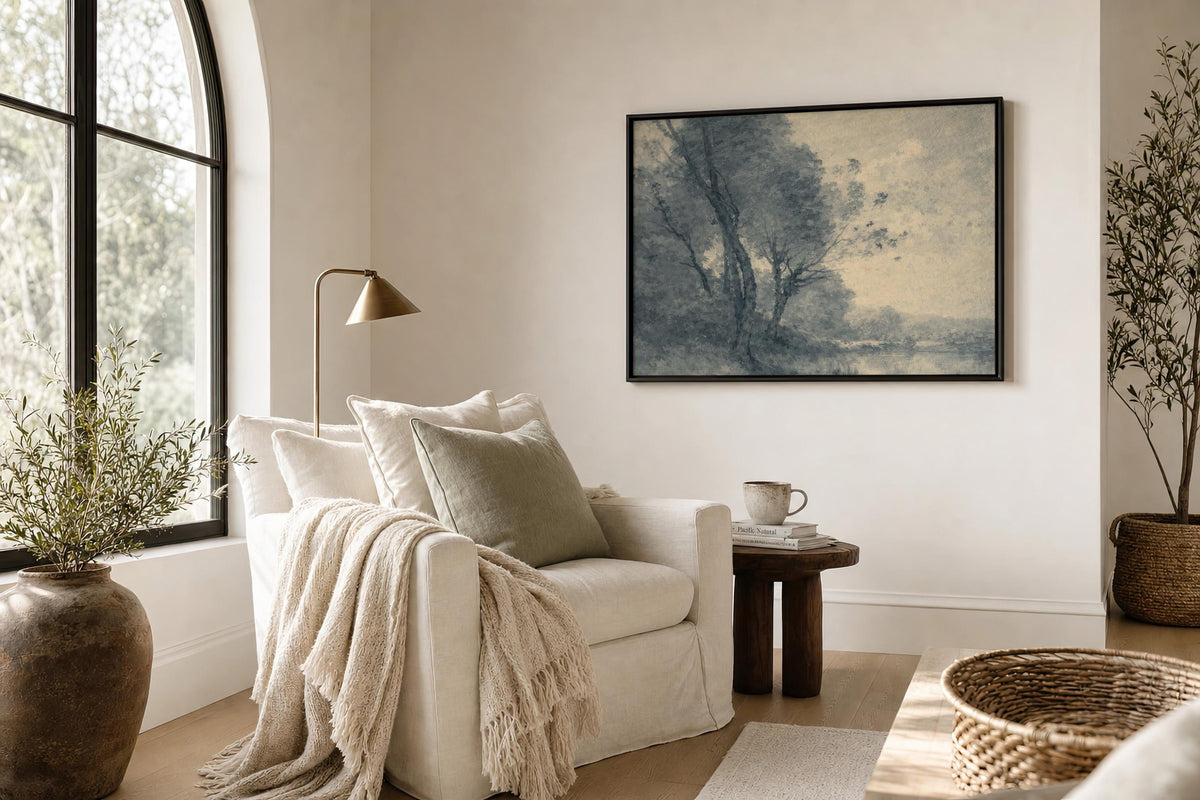 Vintage Toile Countryside — Landscape Print | Product view 1