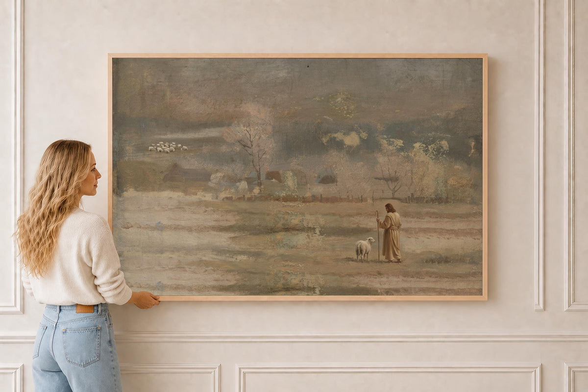 Lost Sheep, Muted Farm Winter — Luke 15 | Product view 1