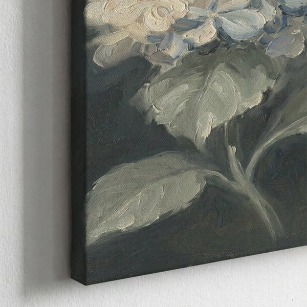 Stuart Park White Hydrangea unframed canvas corner detail