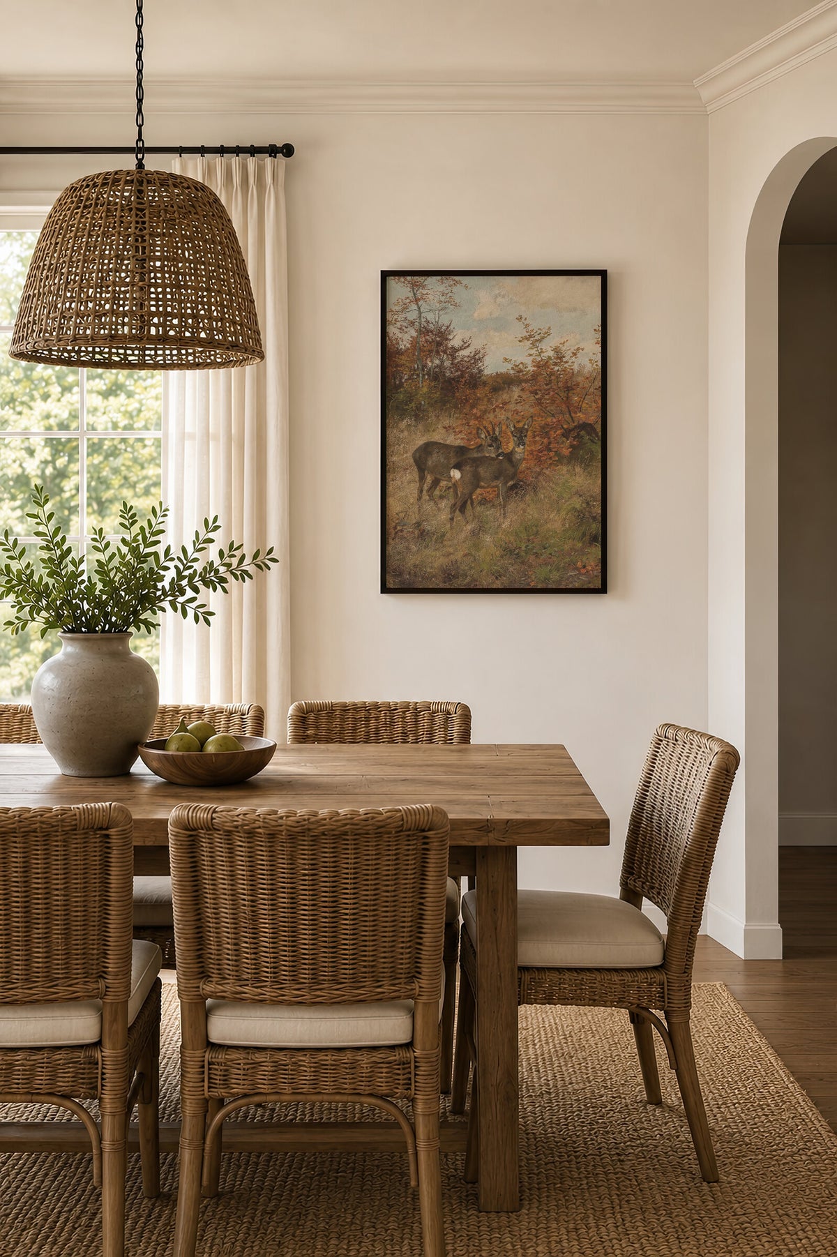 Deer in Autumn Thicket wall art