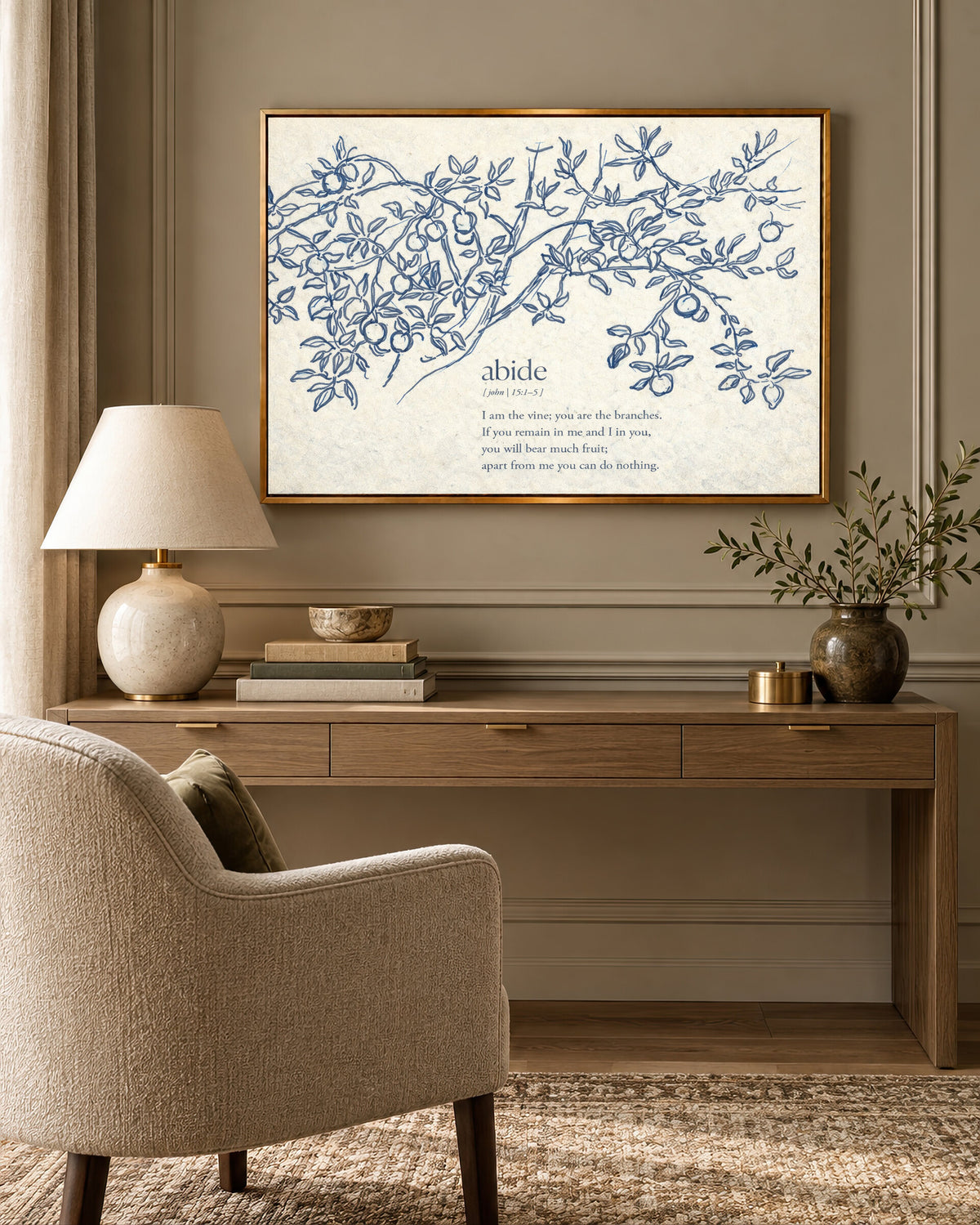 Blue Abide wall art