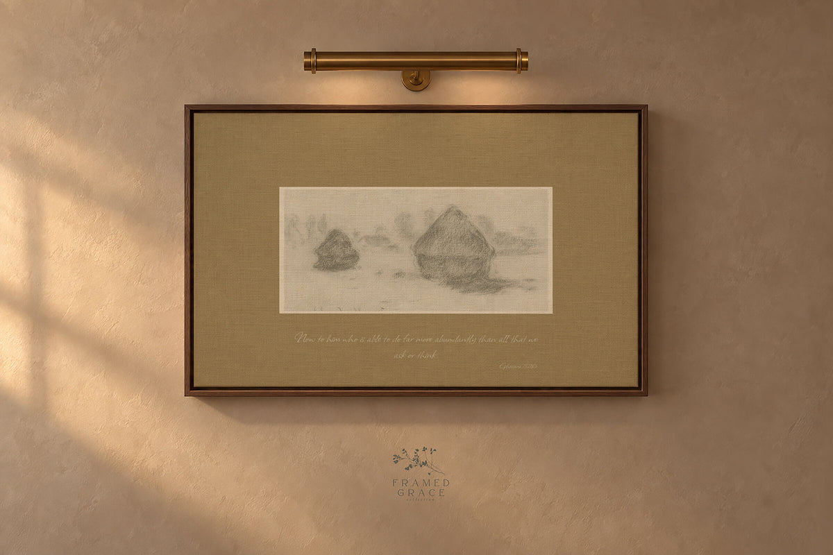 Vintage Haystack Sketch wall art