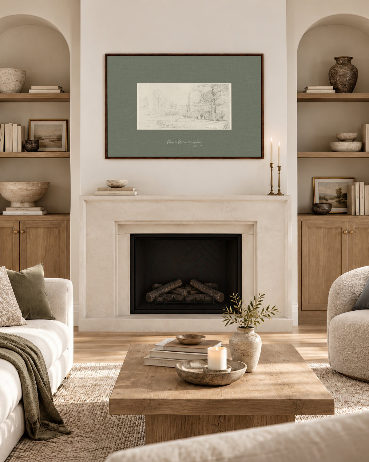 Winter Woodland Sketch wall art