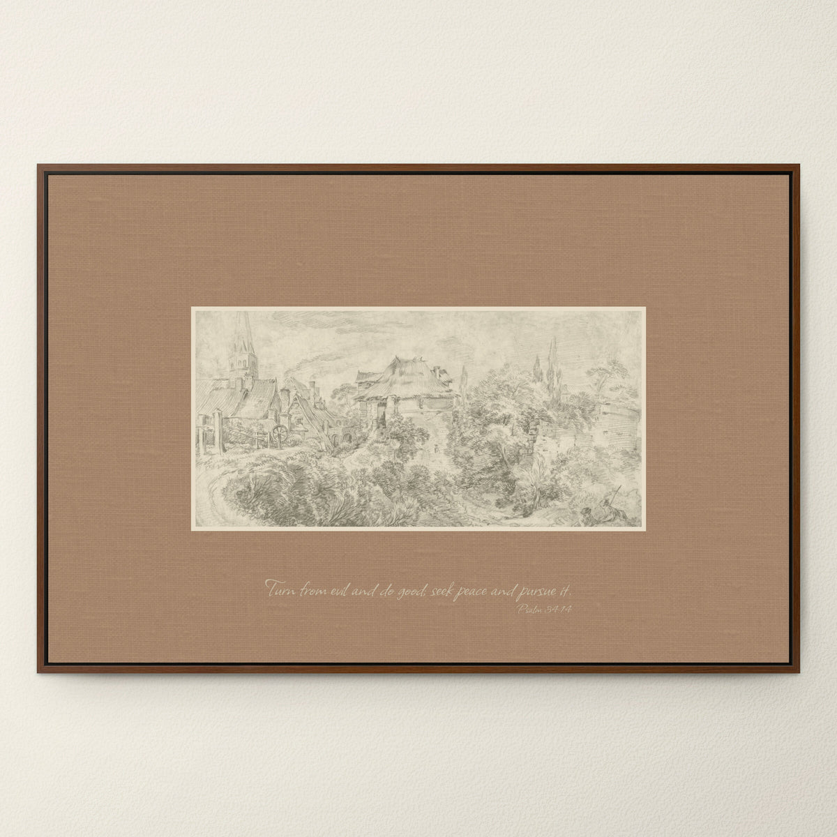 Rustic Village Sketch wall art