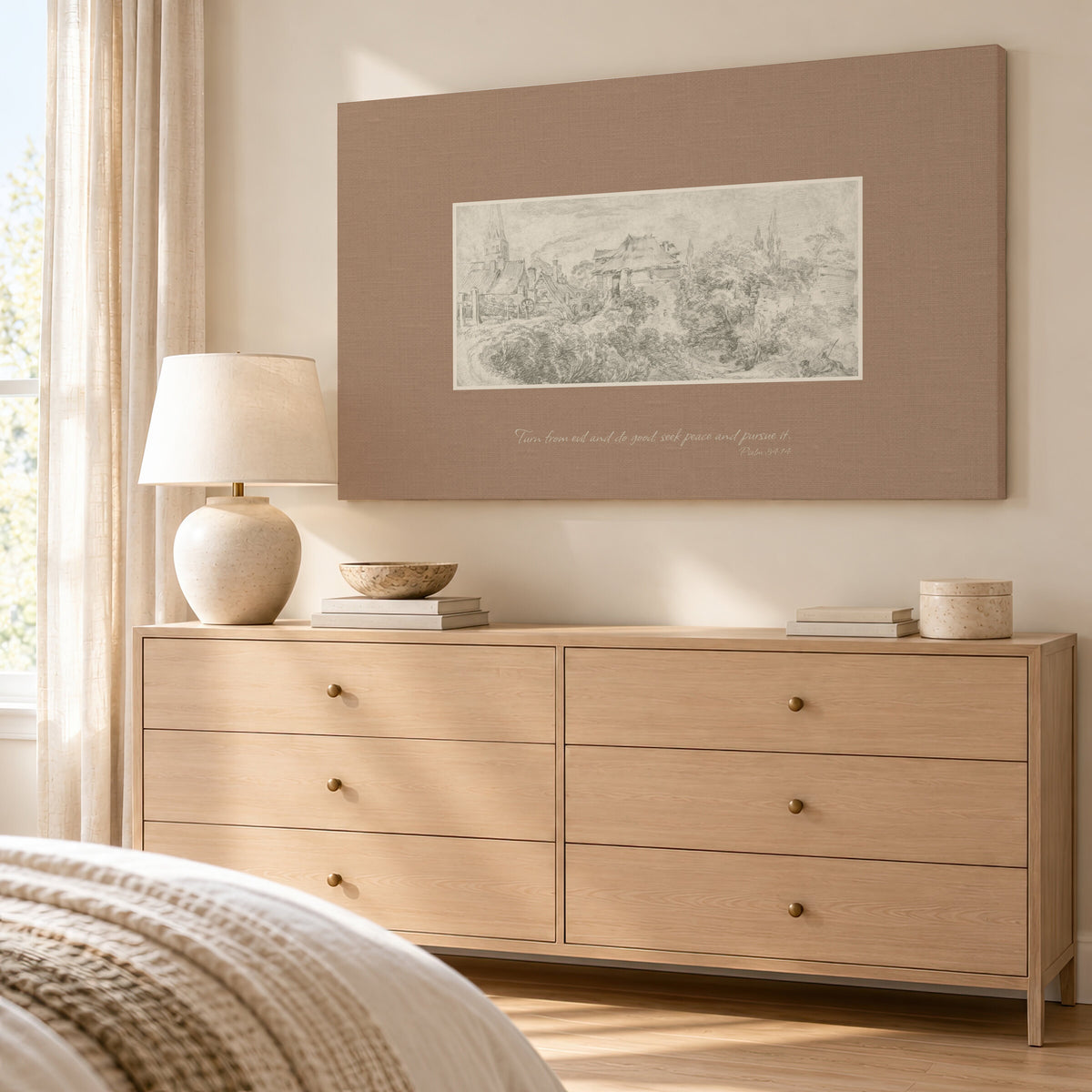Rustic Village Sketch wall art