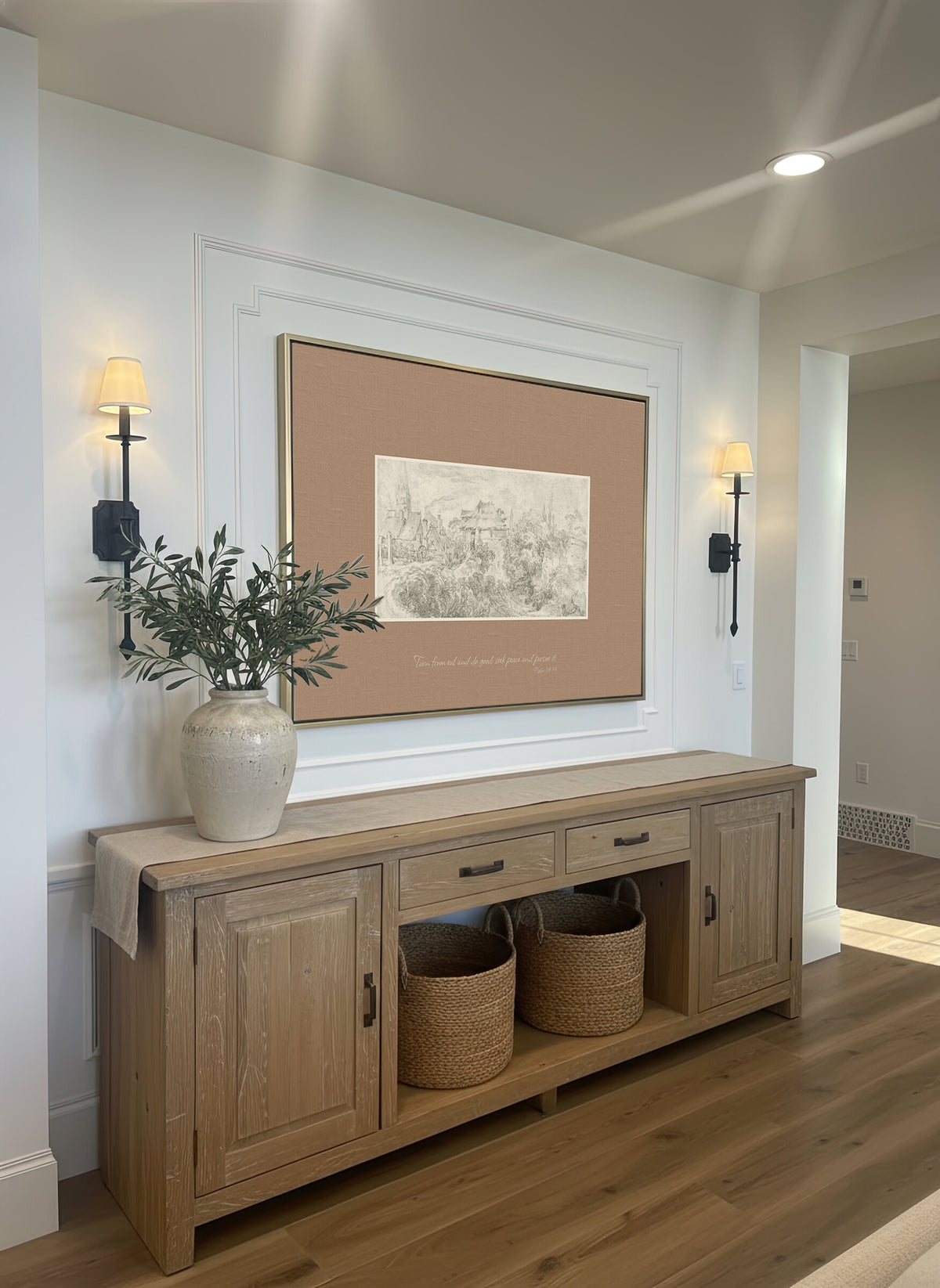 Rustic Village Sketch wall art