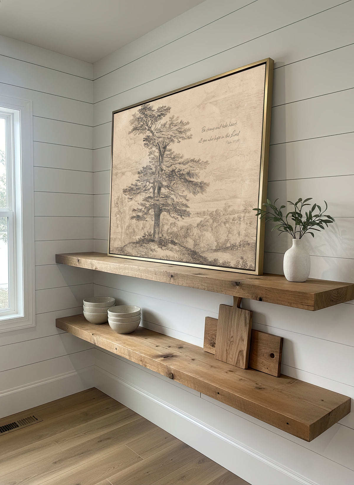 Cedar Tree Drawing wall art