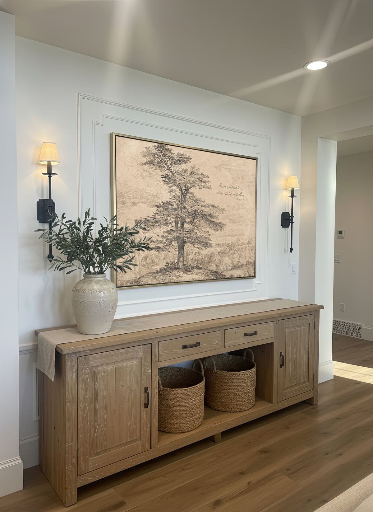 Cedar Tree Drawing wall art