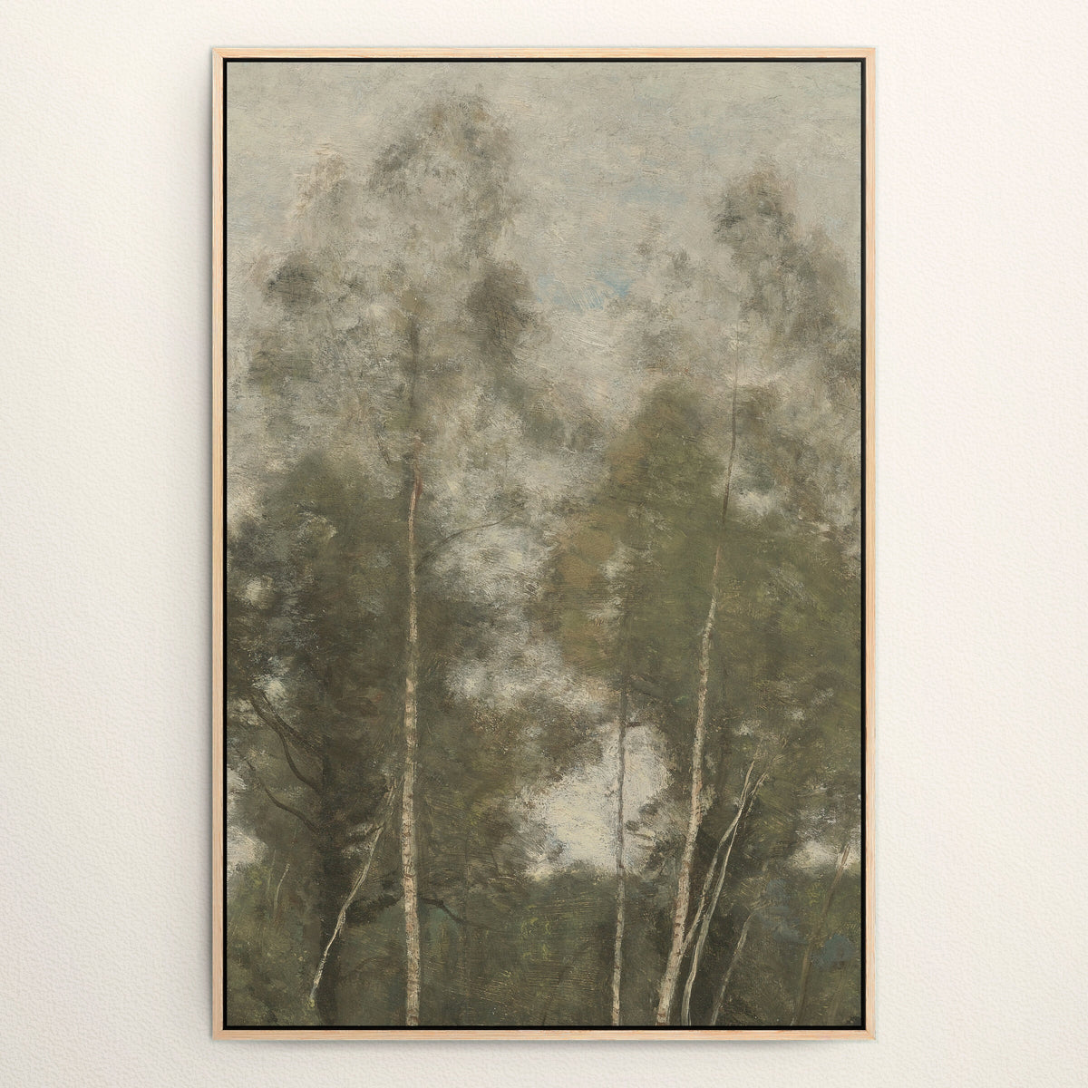 Soft Ivory Birch Grove wall art