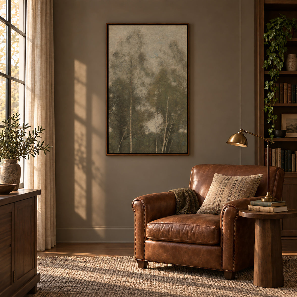 Soft Ivory Birch Grove wall art