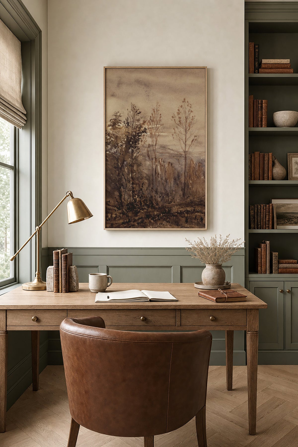 Autumn Trees at Dusk wall art