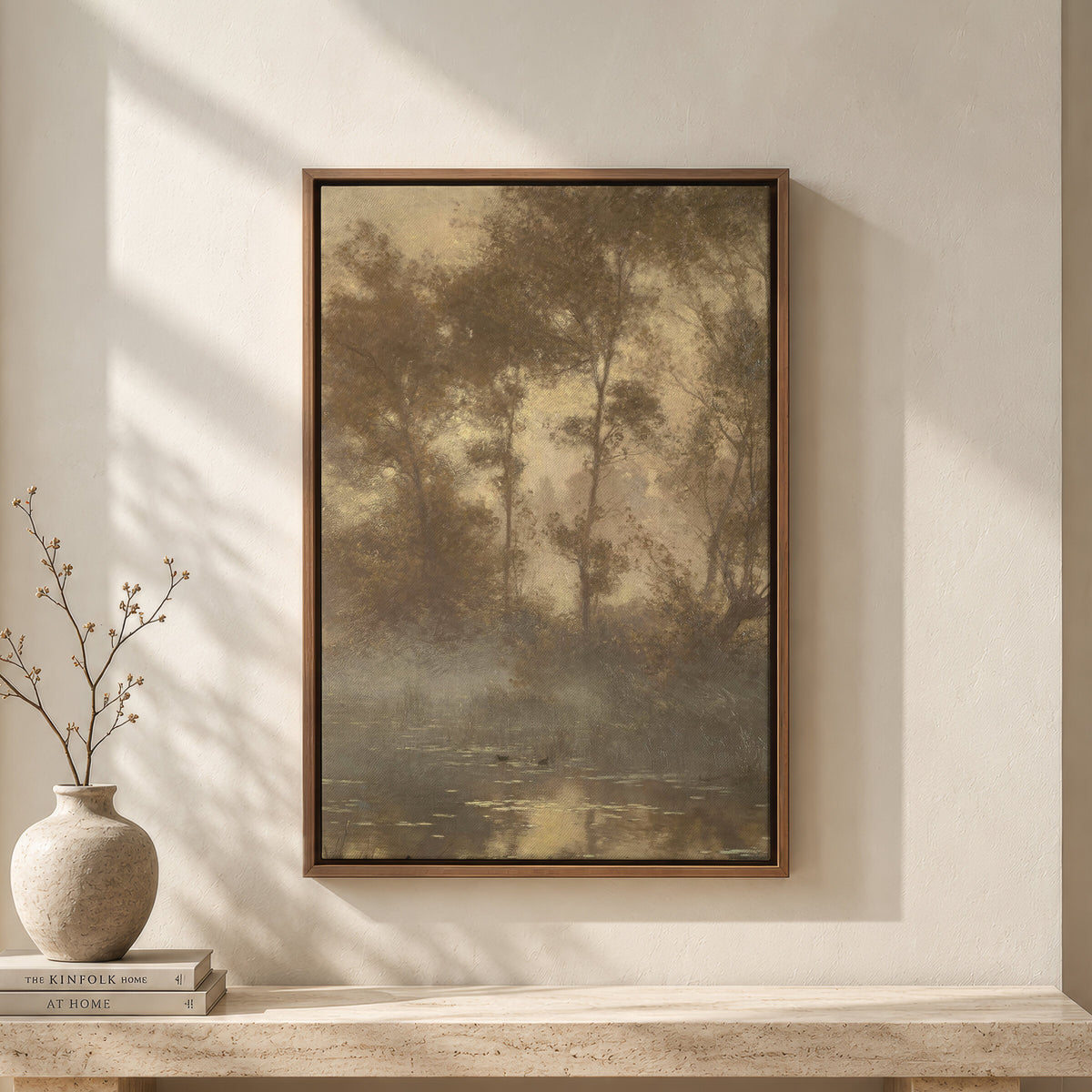 Sunlit Woodland Pond wall art