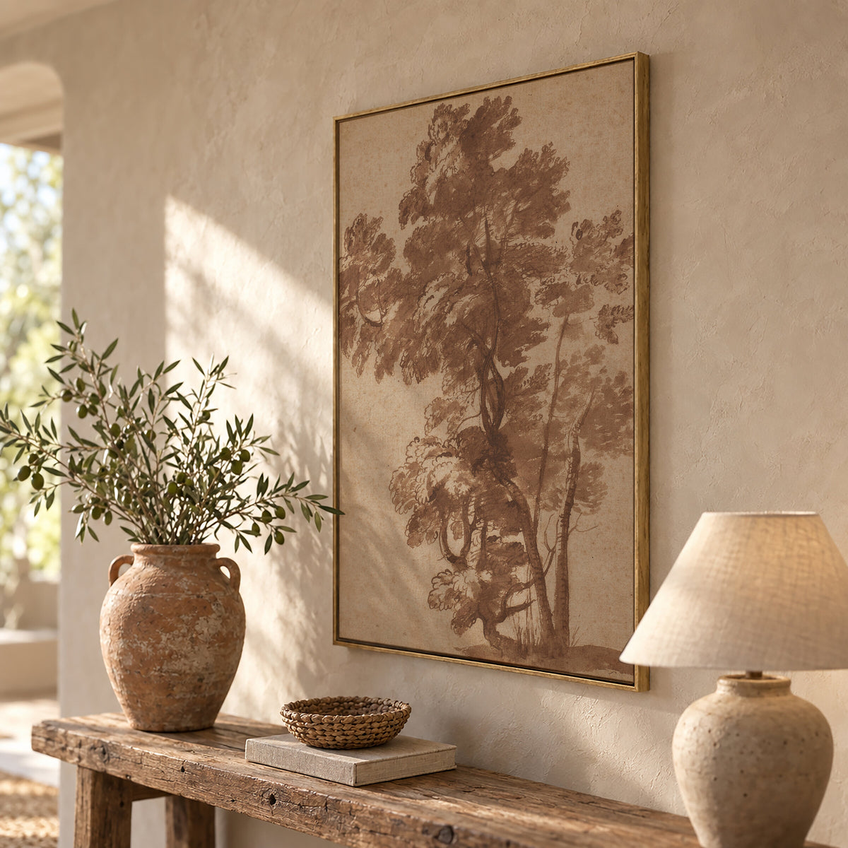 Sepia Tree Study wall art