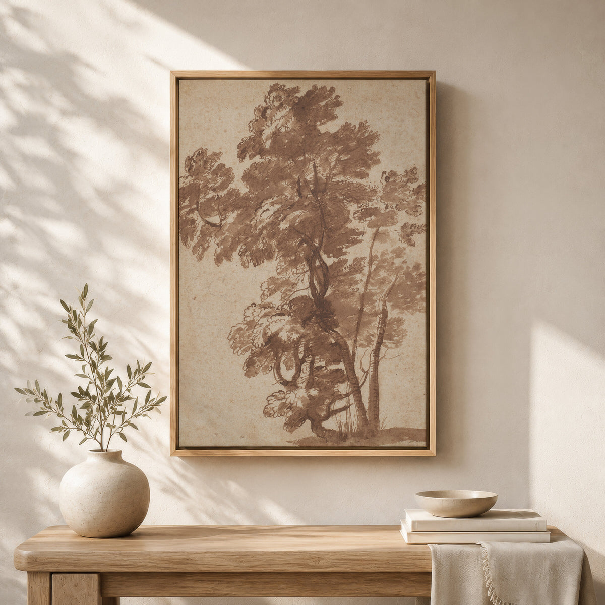 Sepia Tree Study wall art