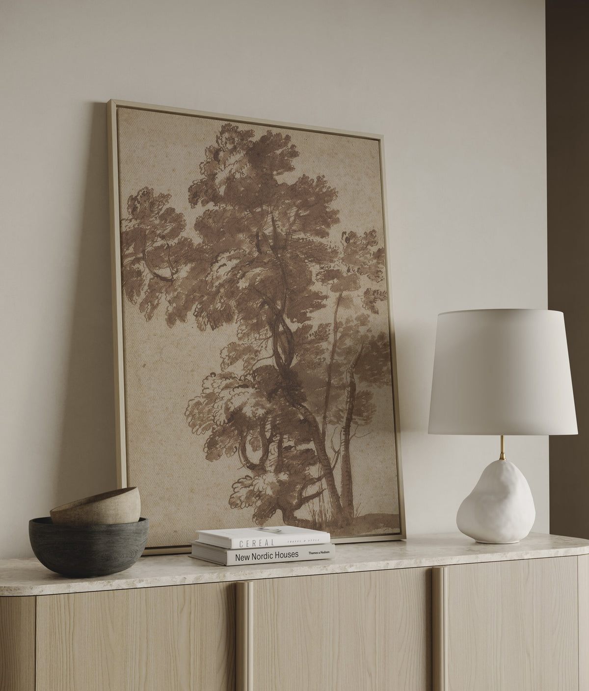 Sepia Tree Study wall art