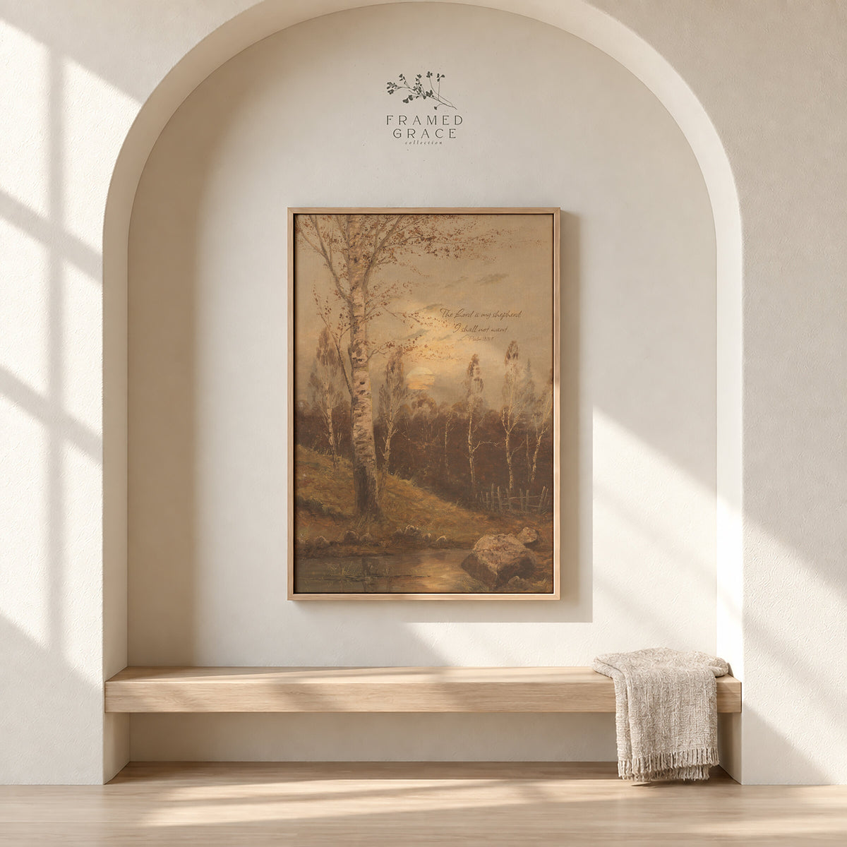 My Shepherd Evening Copper — Psalm 23:1 wall art