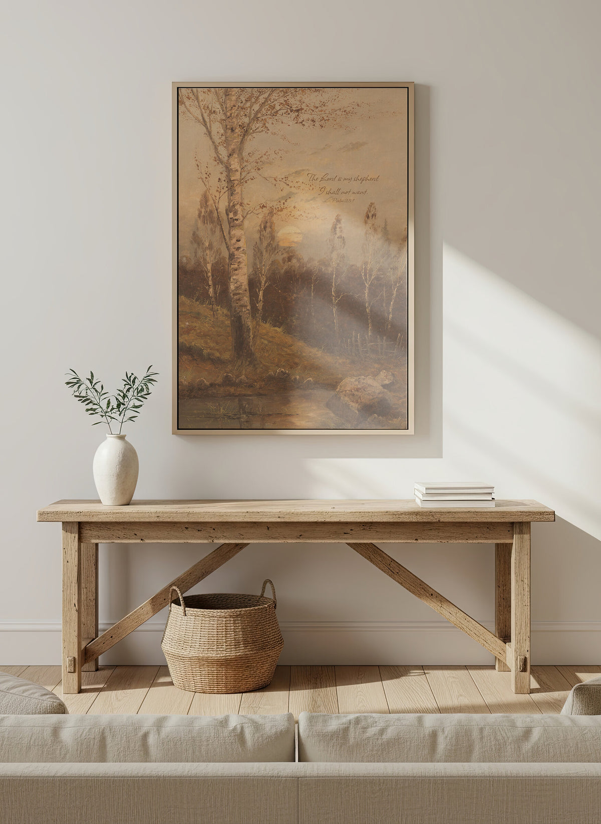 My Shepherd Evening Copper — Psalm 23:1 wall art