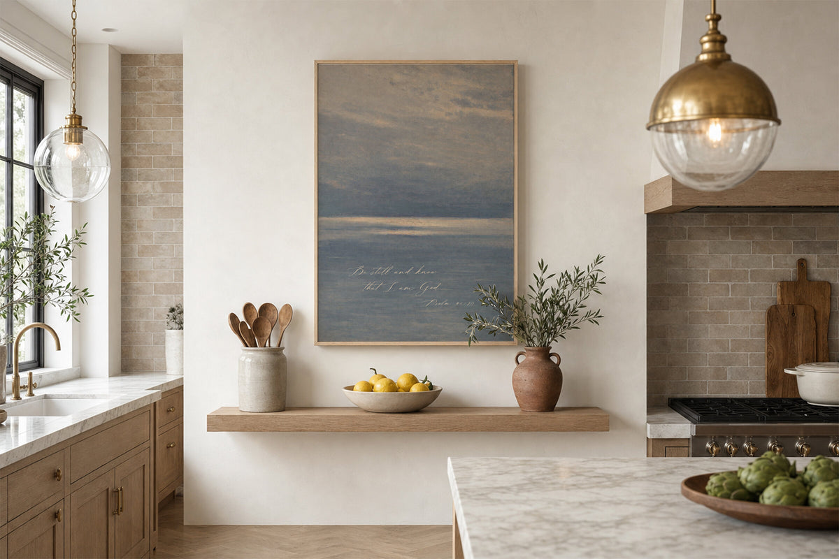 Be Still Blue Waters wall art