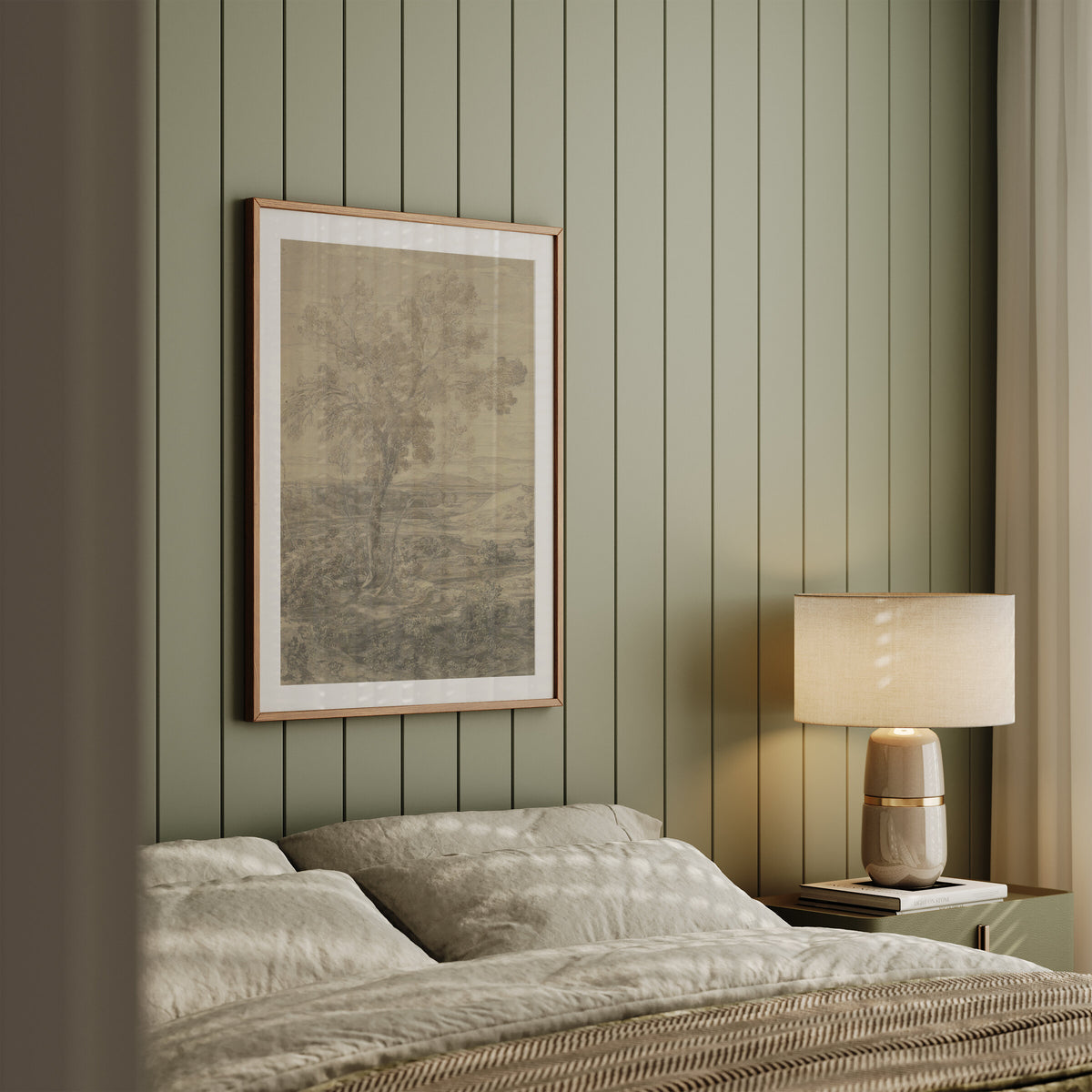 Lone Tree Landscape Sketch wall art