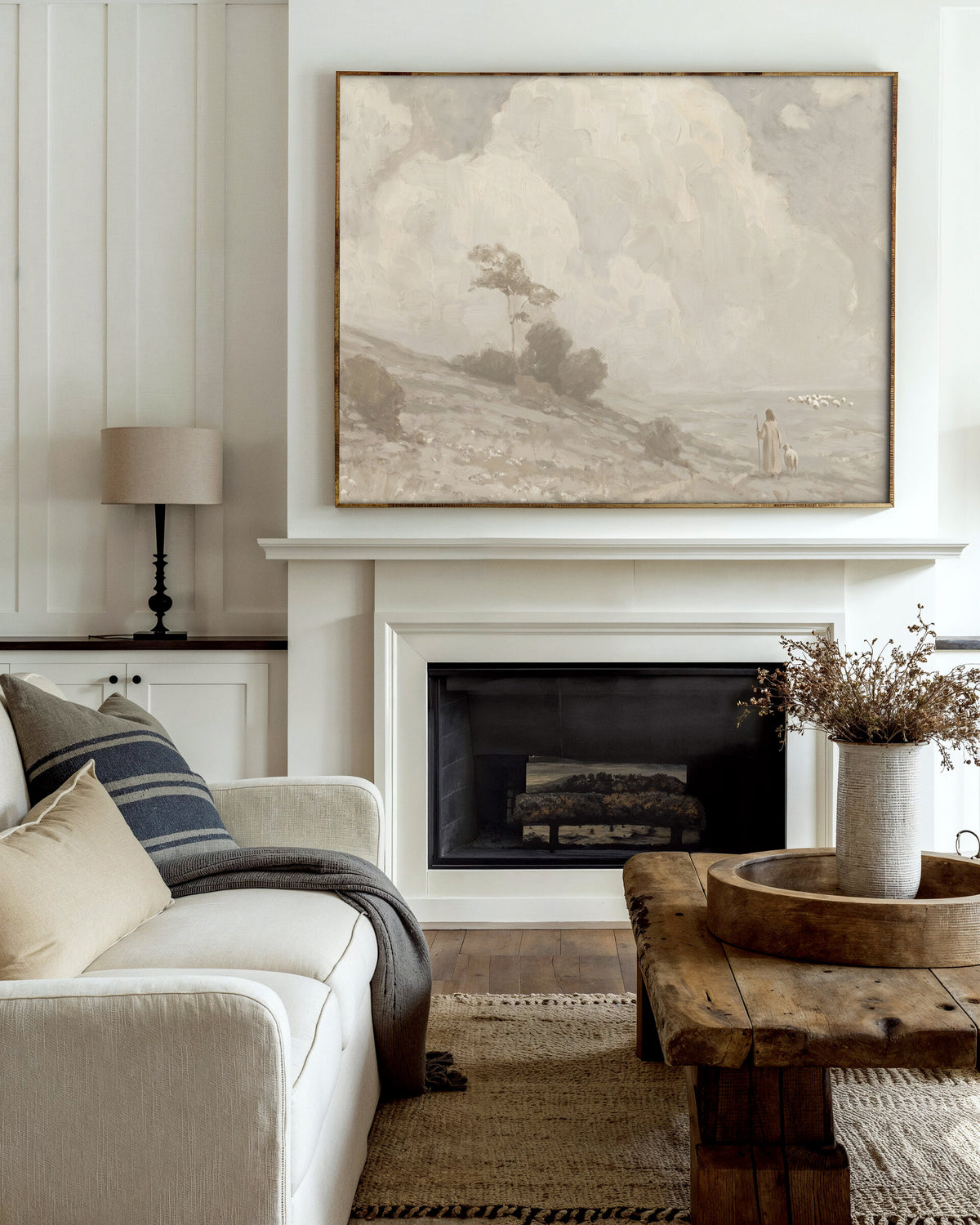 Farmhouse Faith Cumulus Hillside wall art