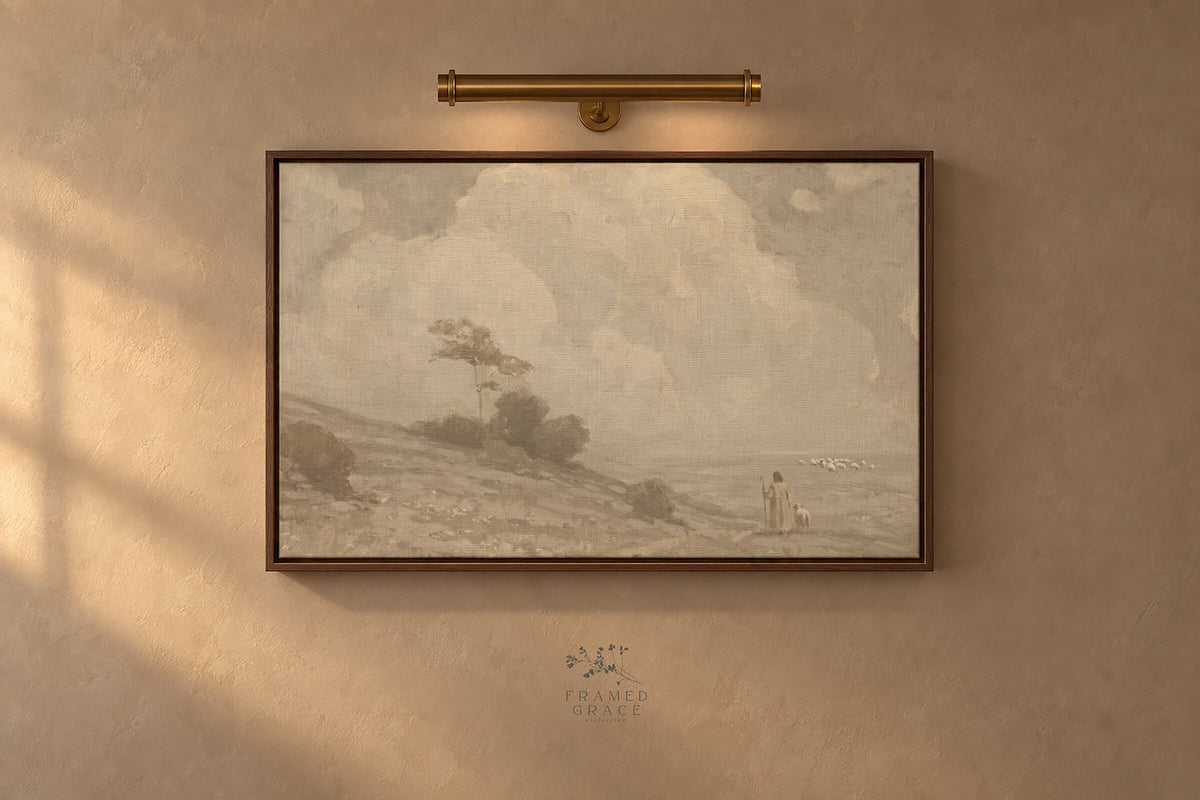 Farmhouse Faith Cumulus Hillside wall art