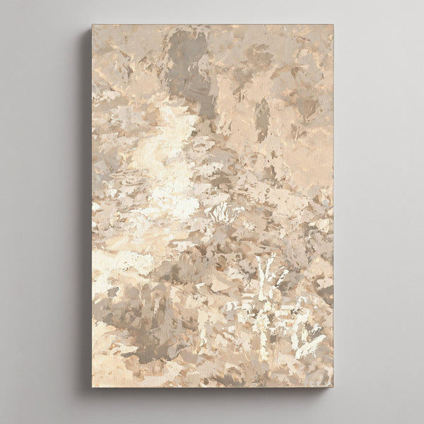 Soft Beige Foliage as an unframed canvas