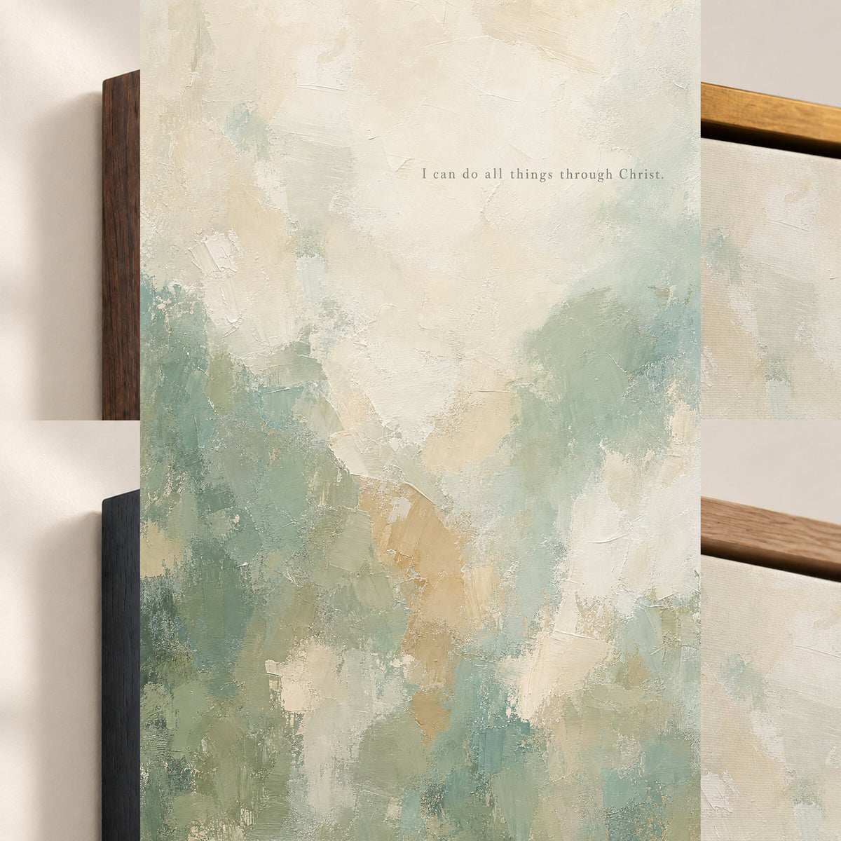 I Can Do All Things Sage Abstract — Philippians 4:13 wall art