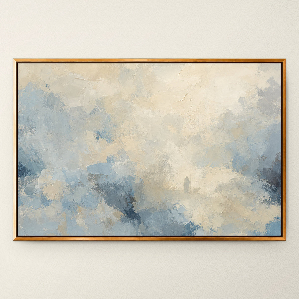 Good Shepherd Blue Ivory wall art